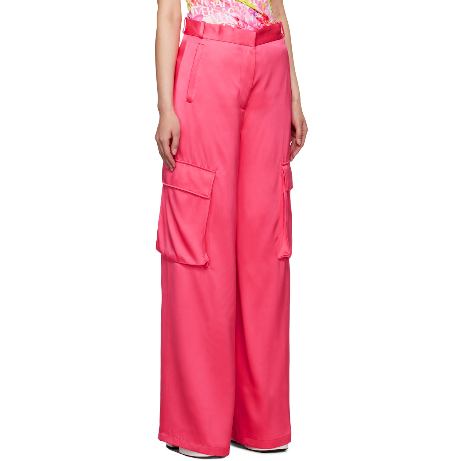  Versace Pink Cargo Pocket Trousers 