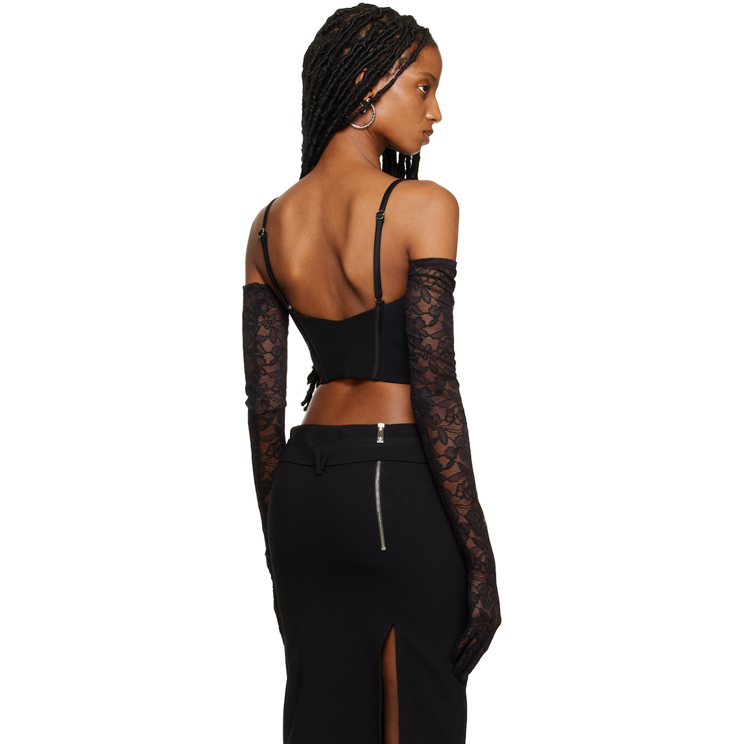  Versace Black Zip Bra 