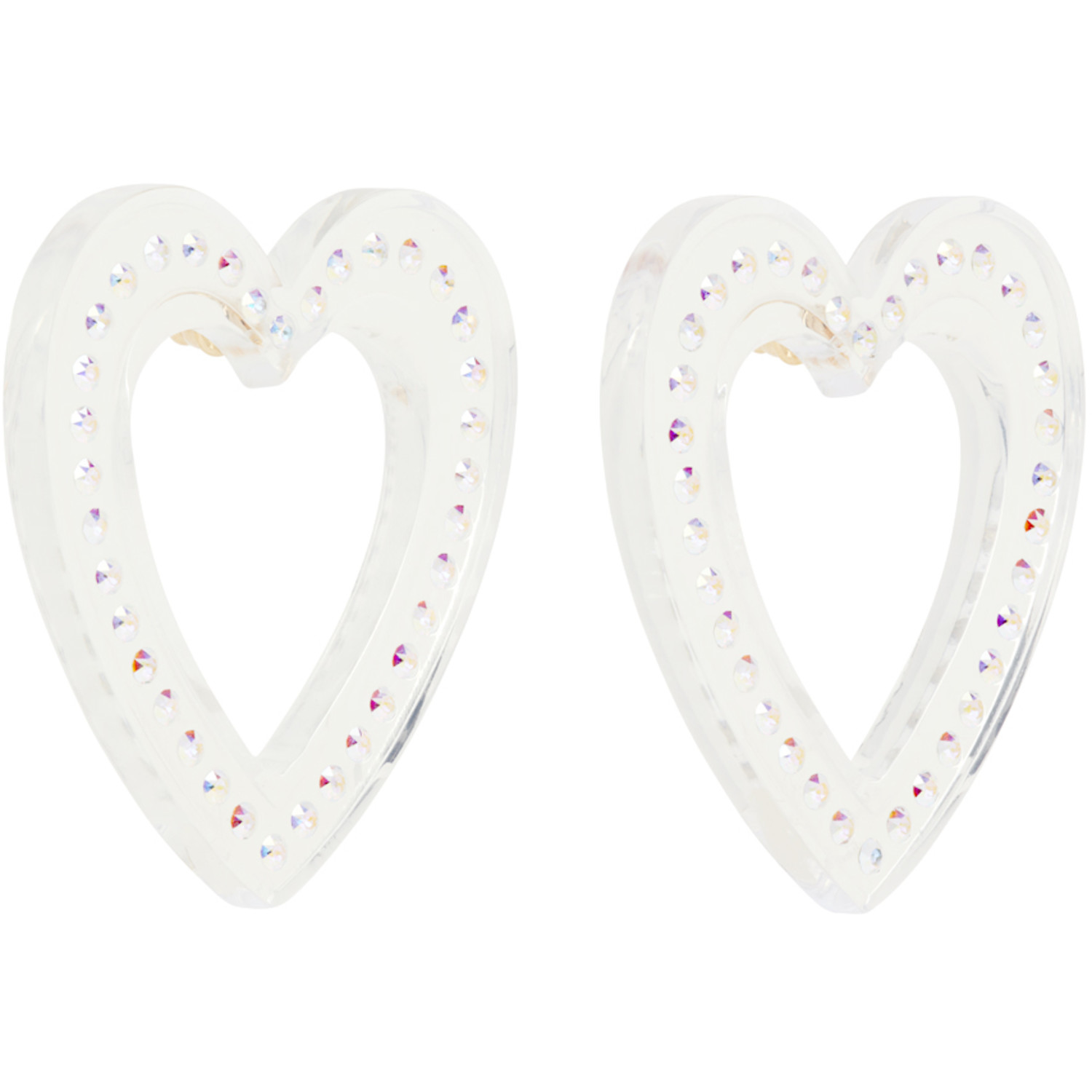  Safsafu Transparent Big Heart Earrings 