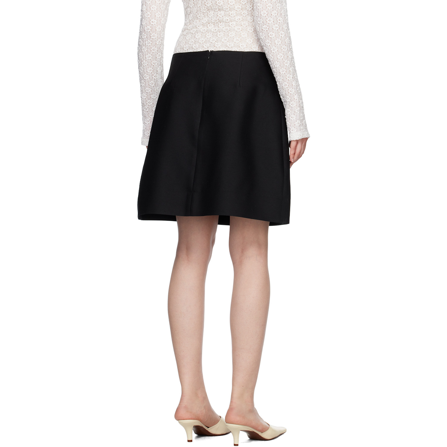 Minjukim Black Button Miniskirt 
