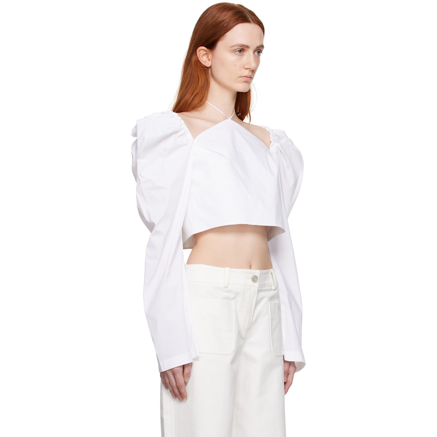  Minjukim White Butterfly Blouse 