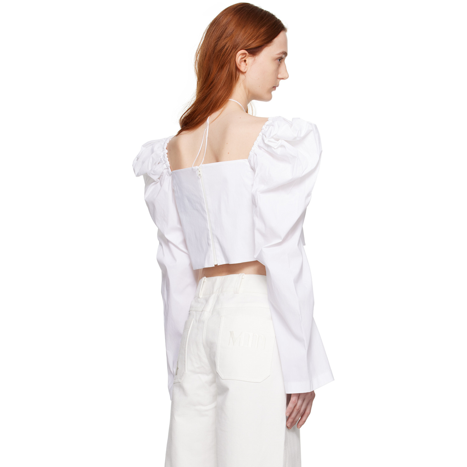  Minjukim White Butterfly Blouse 