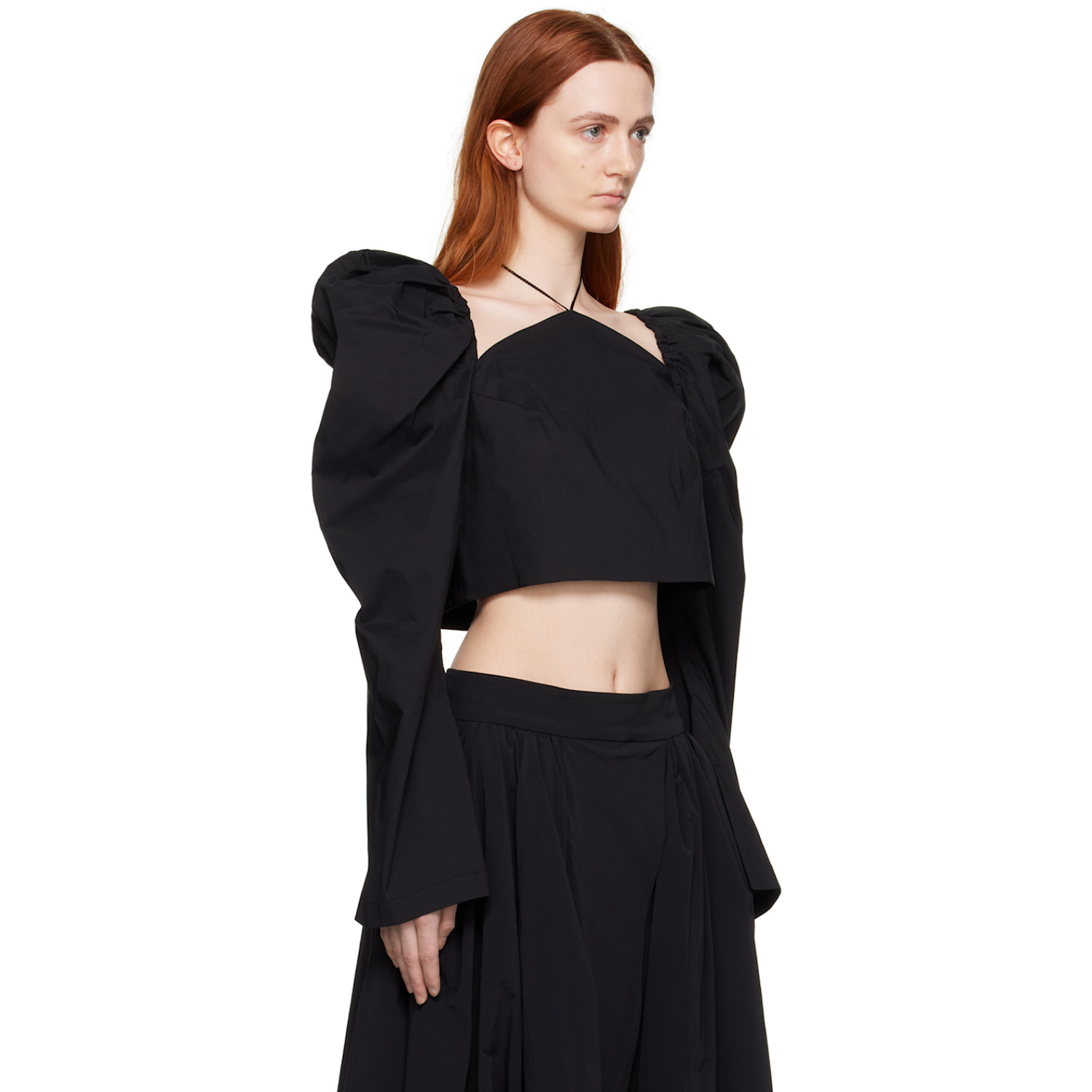  Minjukim Black Butterfly Blouse 
