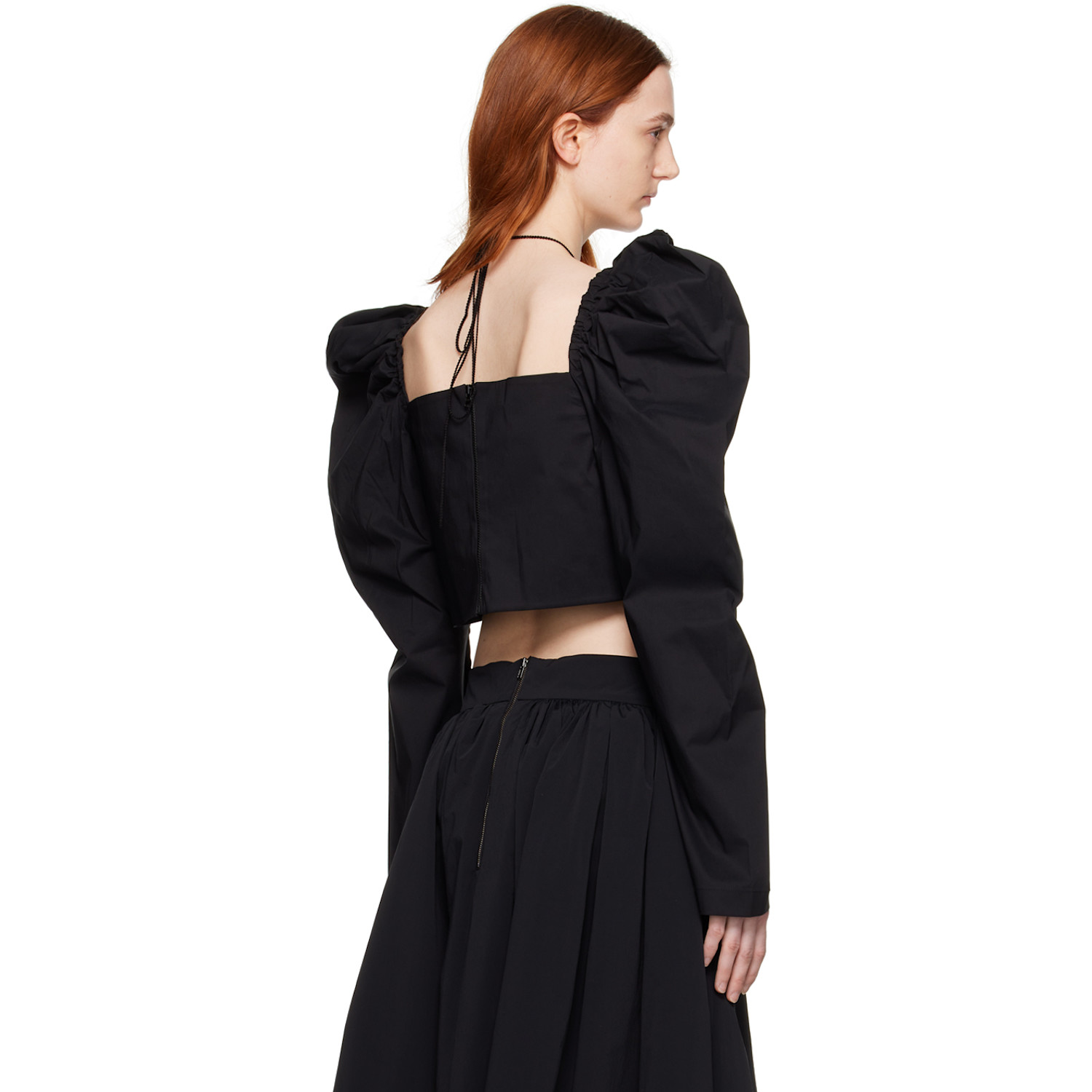  Minjukim Black Butterfly Blouse 