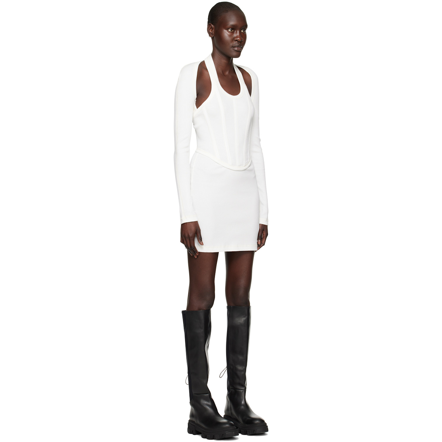  Dion Lee White Modular Corset Minidress 