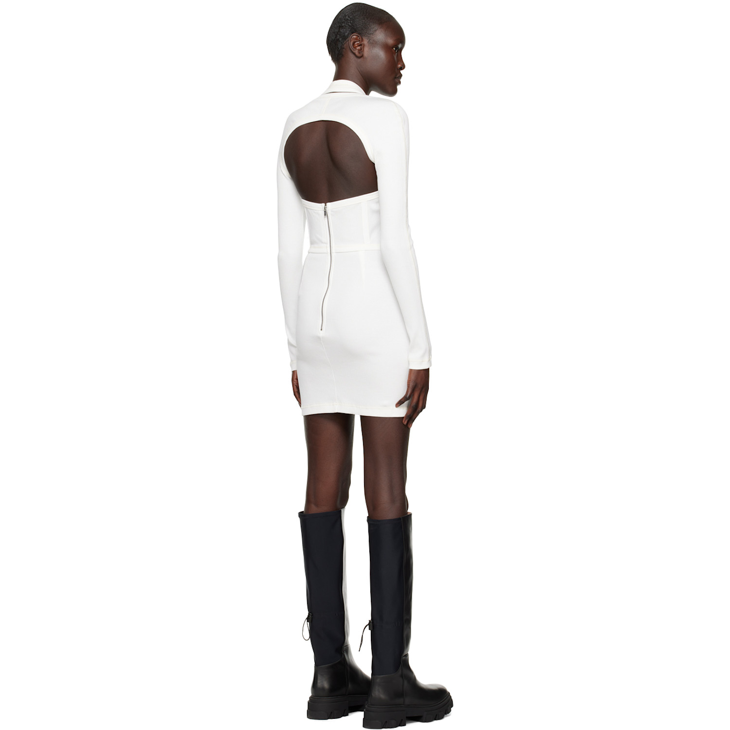  Dion Lee White Modular Corset Minidress 