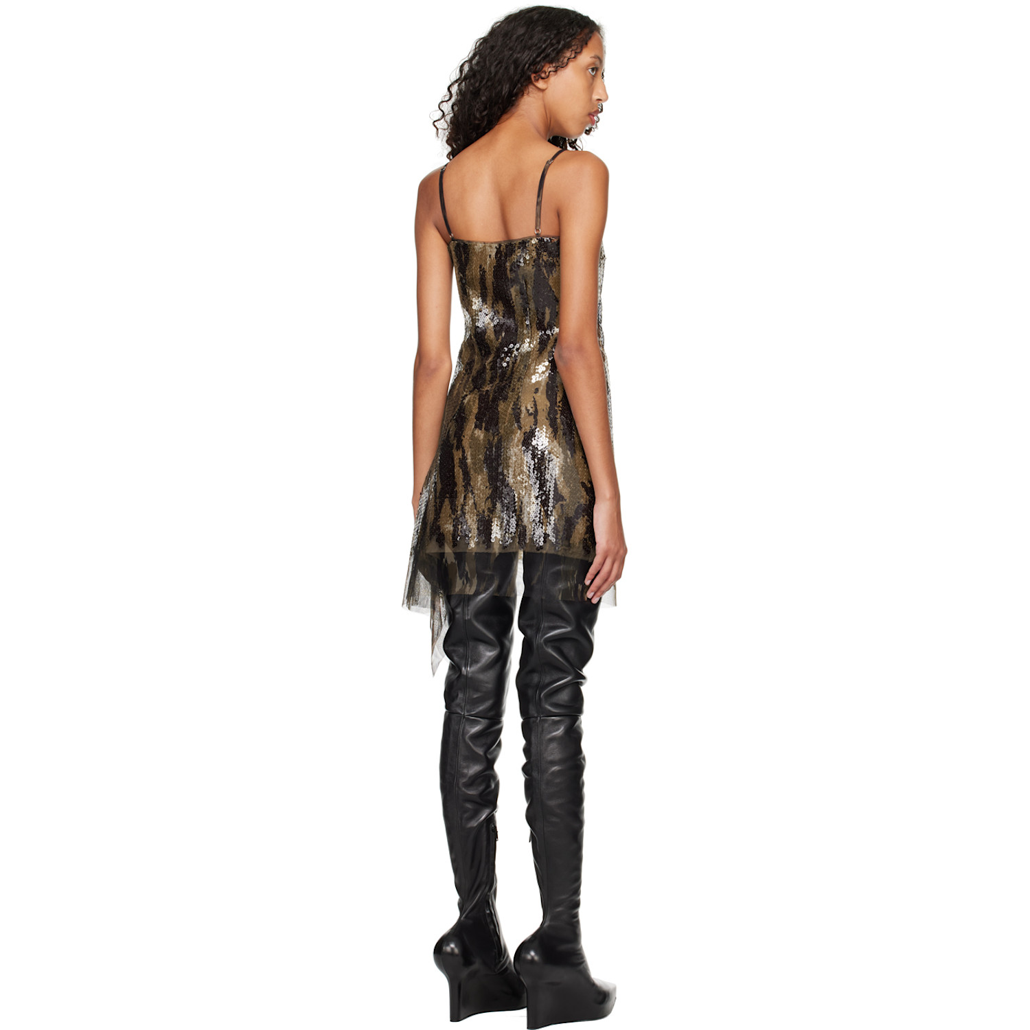  Dion Lee Brown Vertical Horizon Minidress 
