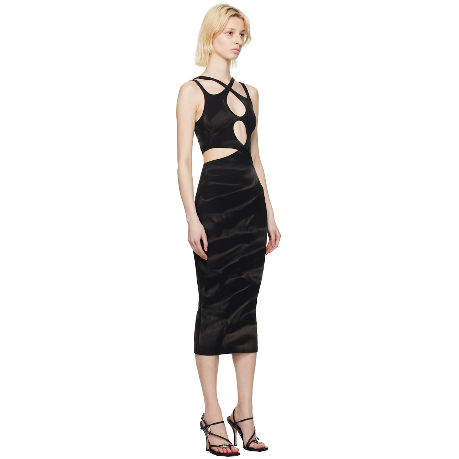  Dion Lee Black Interlink Midi Dress 