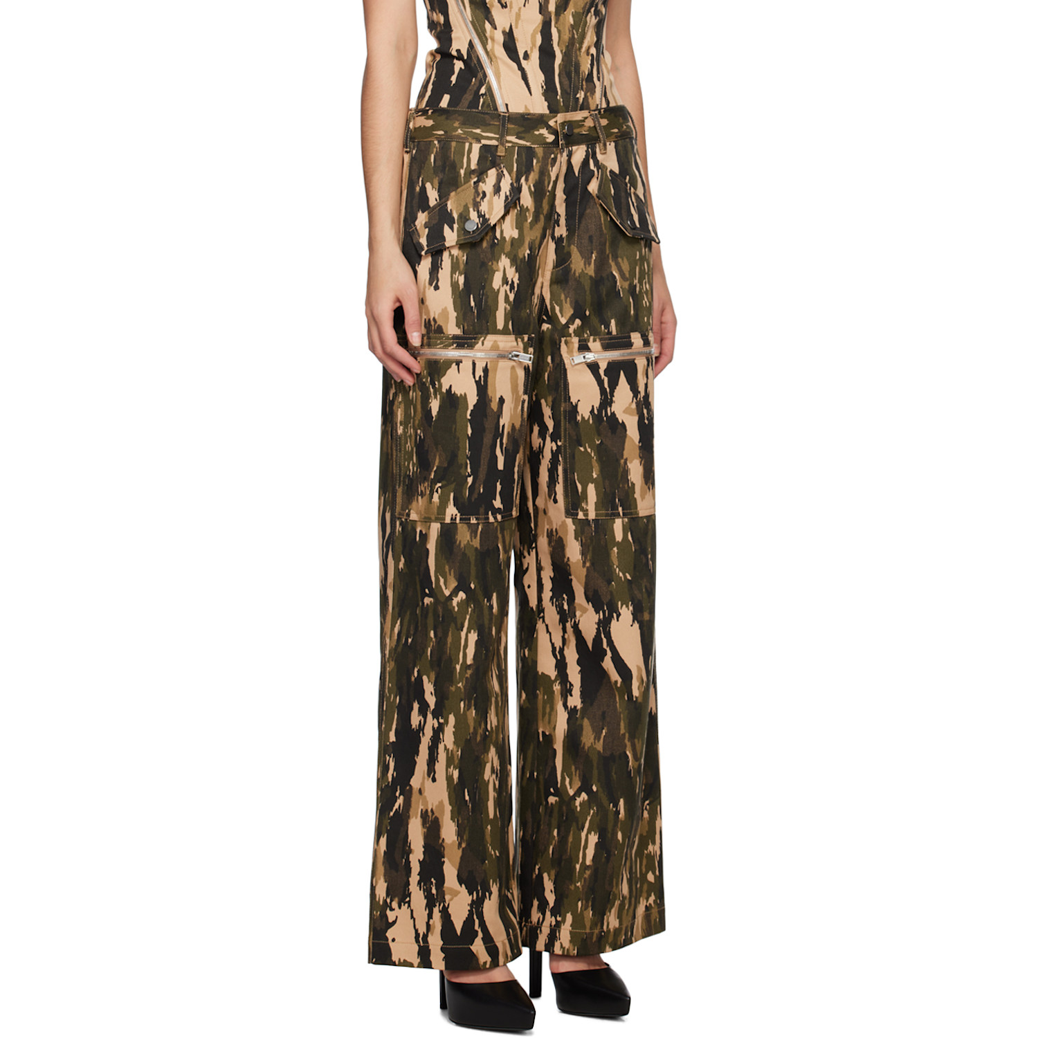 Dion Lee Beige Slouchy Pocket Trousers 