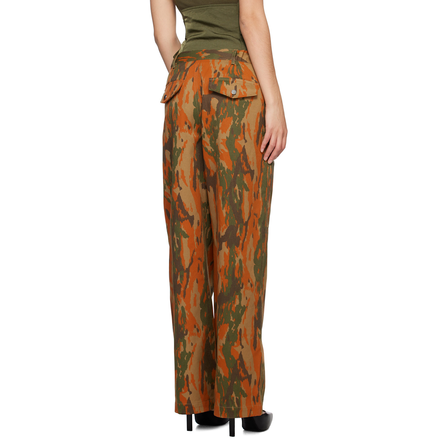  Dion Lee Brown Slouchy Pocket Trousers 