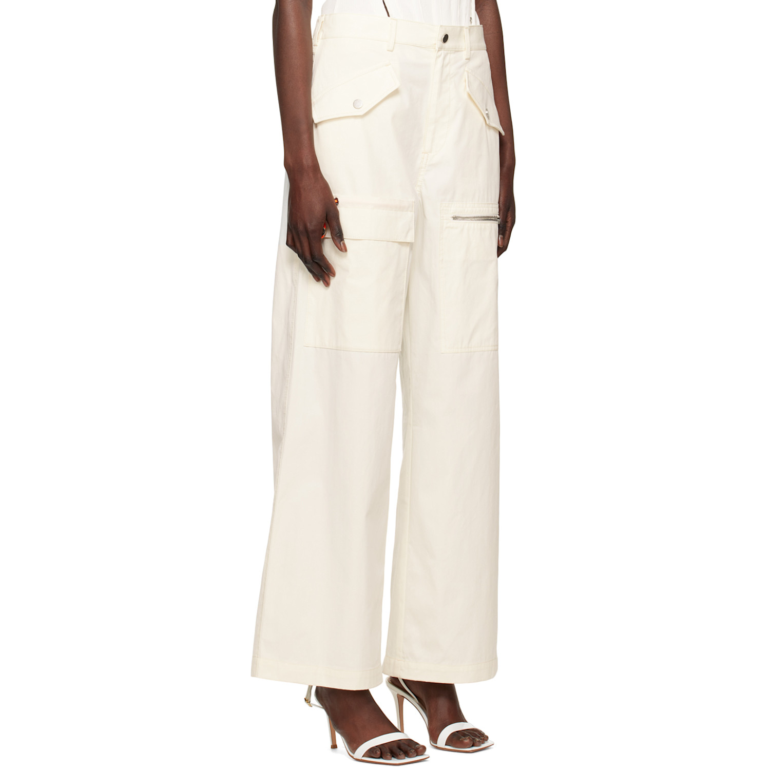  Dion Lee Off-white Slouchy Trousers 