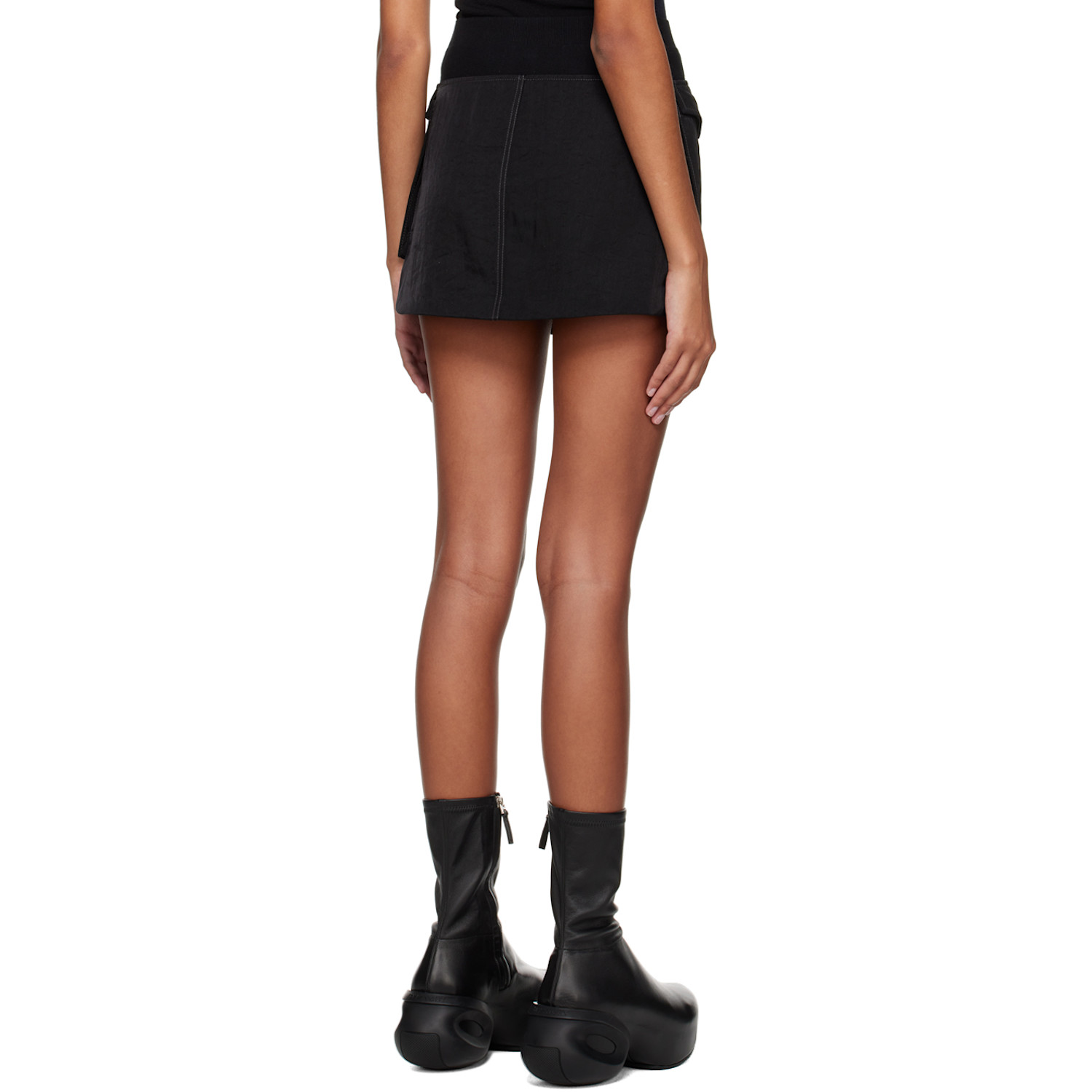  Dion Lee Black Bomber Miniskirt 