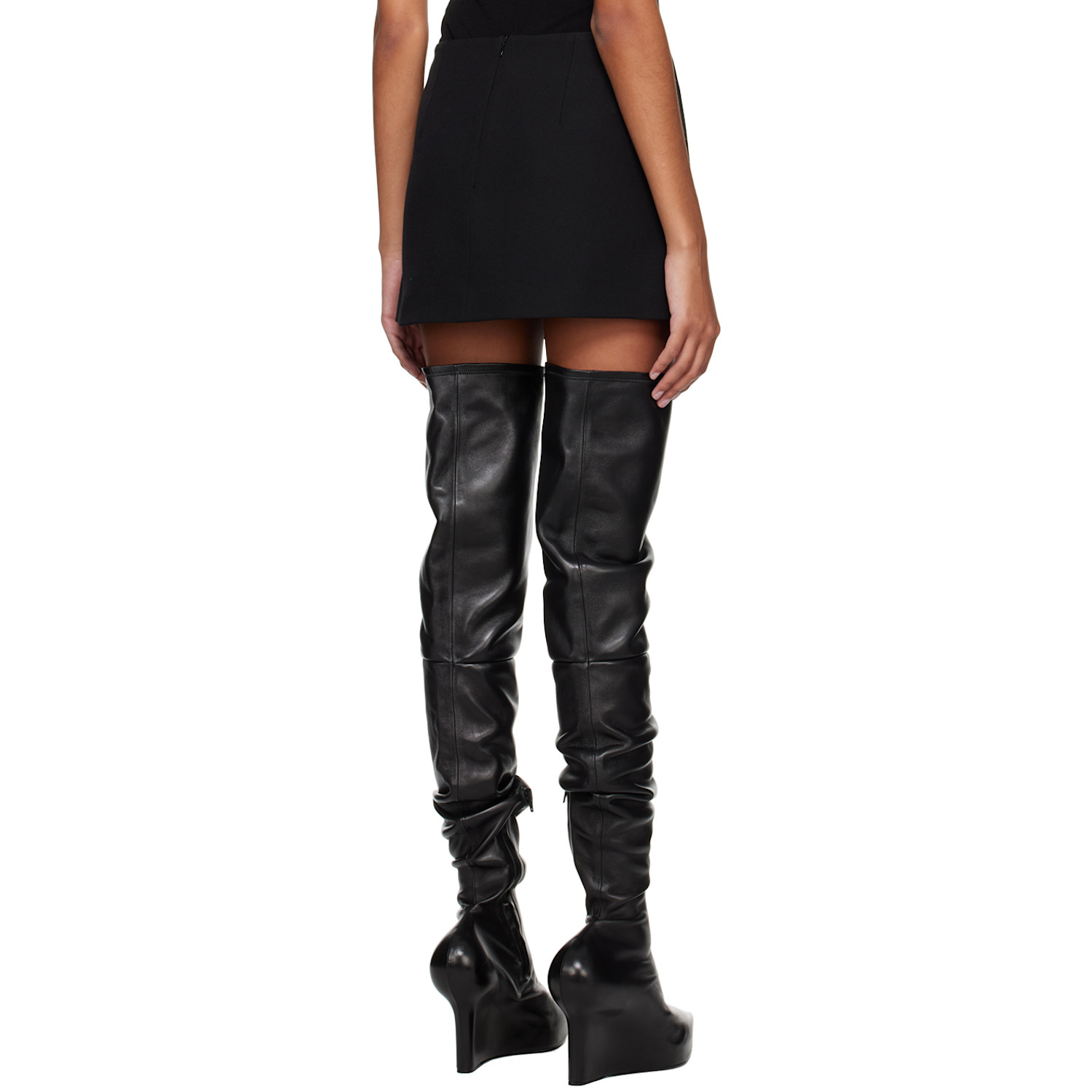  Dion Lee Black Split Hem Miniskirt 