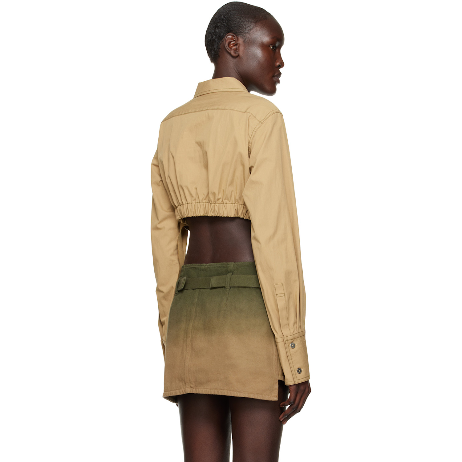  Dion Lee Khaki Safety Slider Shirt 