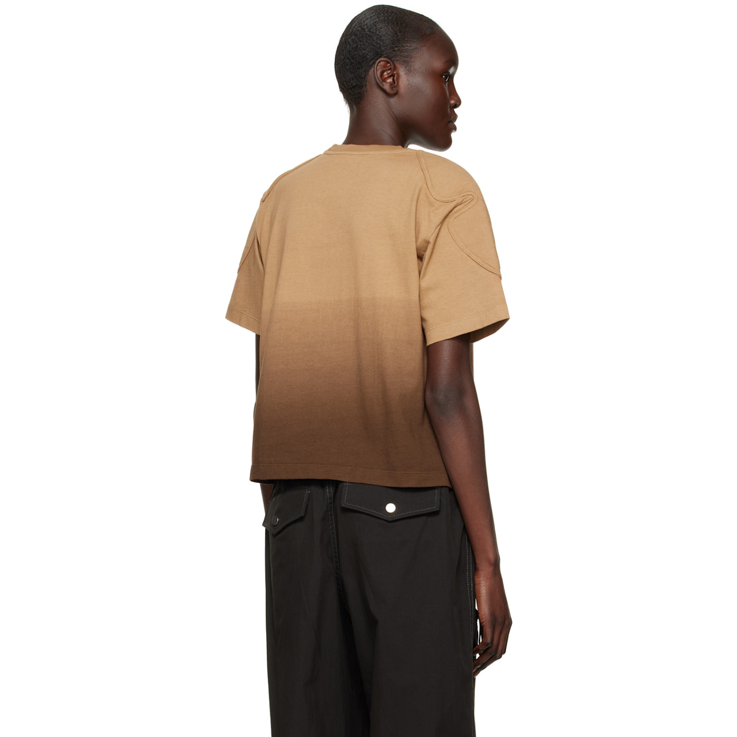  Dion Lee Brown Sunfade T-shirt 
