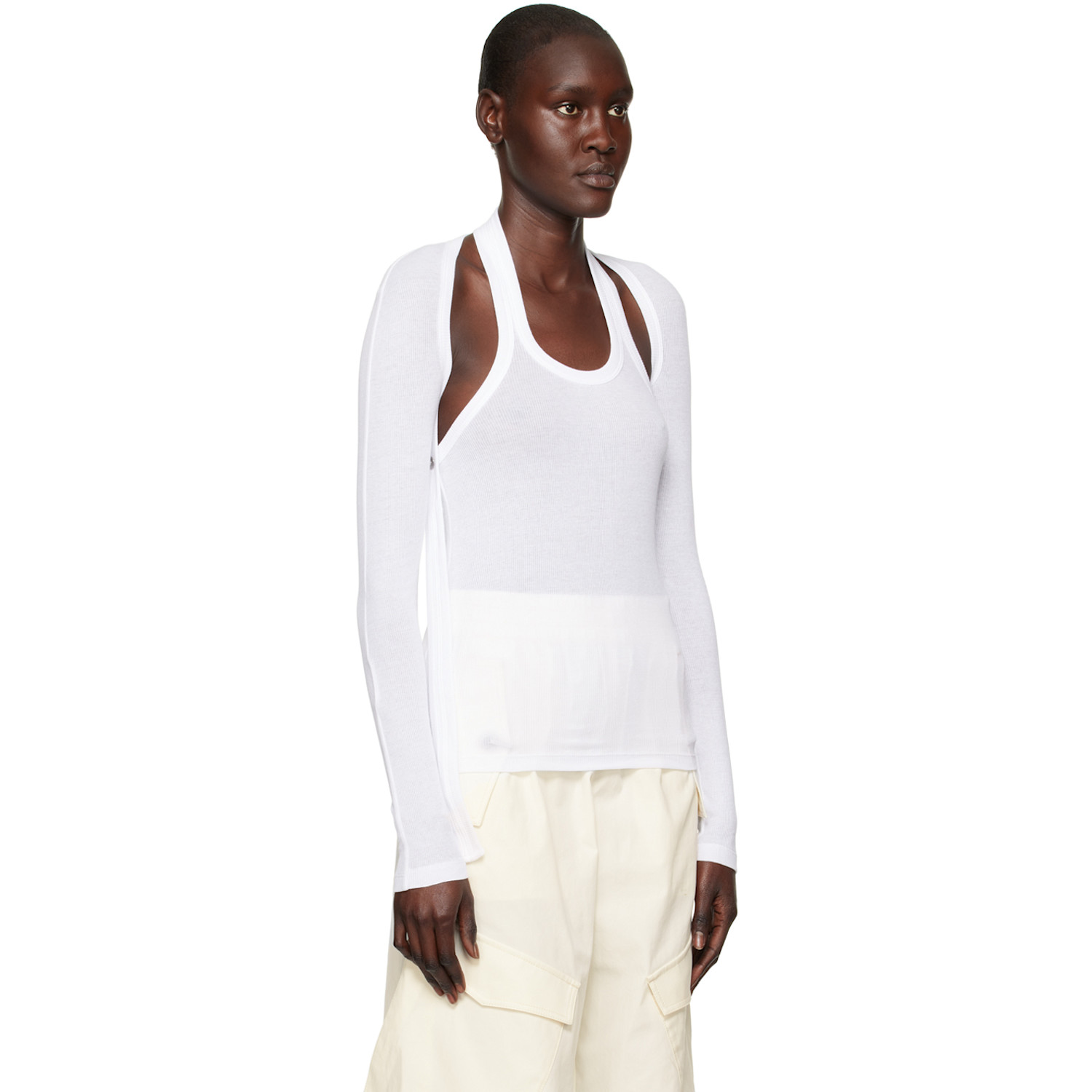  Dion Lee White Modular Long Sleeve T-shirt 