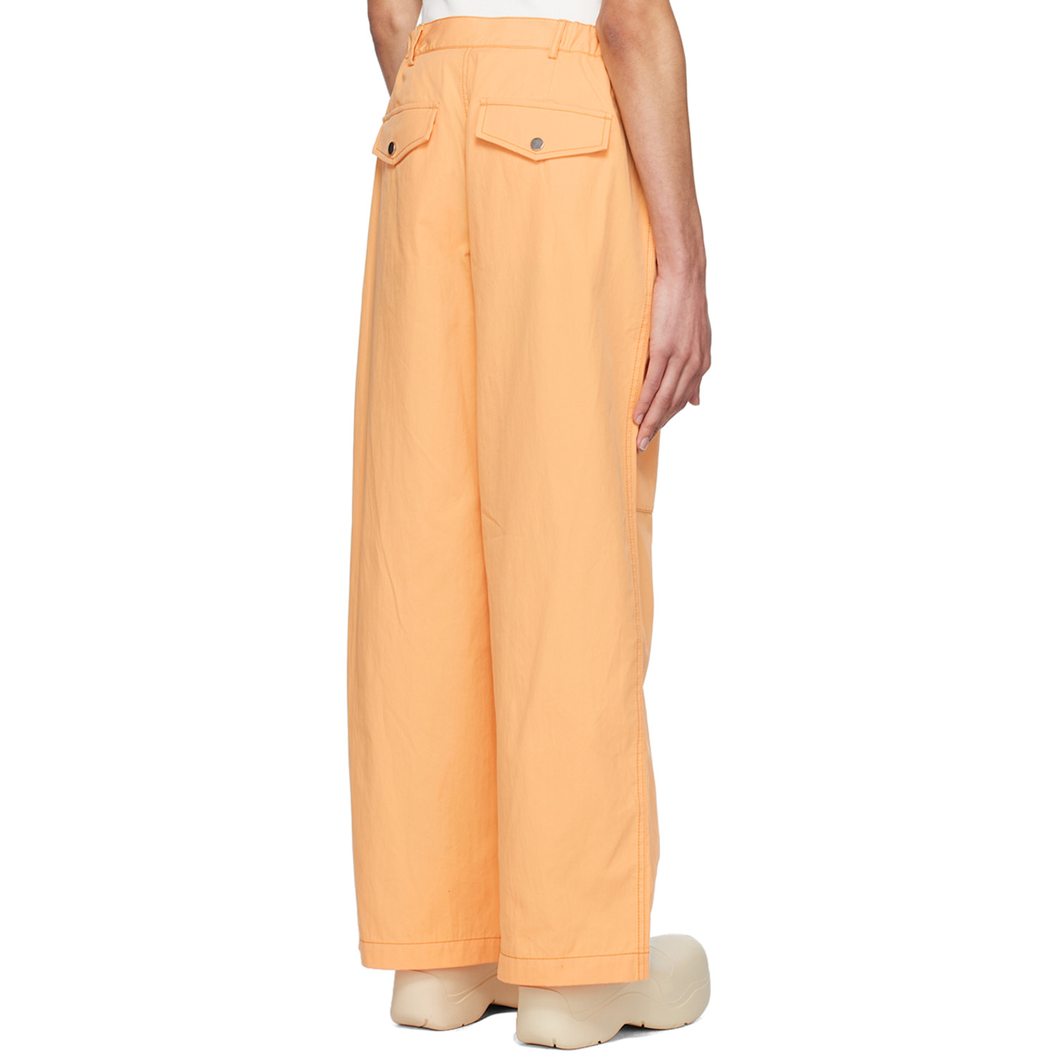  Dion Lee Orange Slouchy Pocket Cargo Pants 
