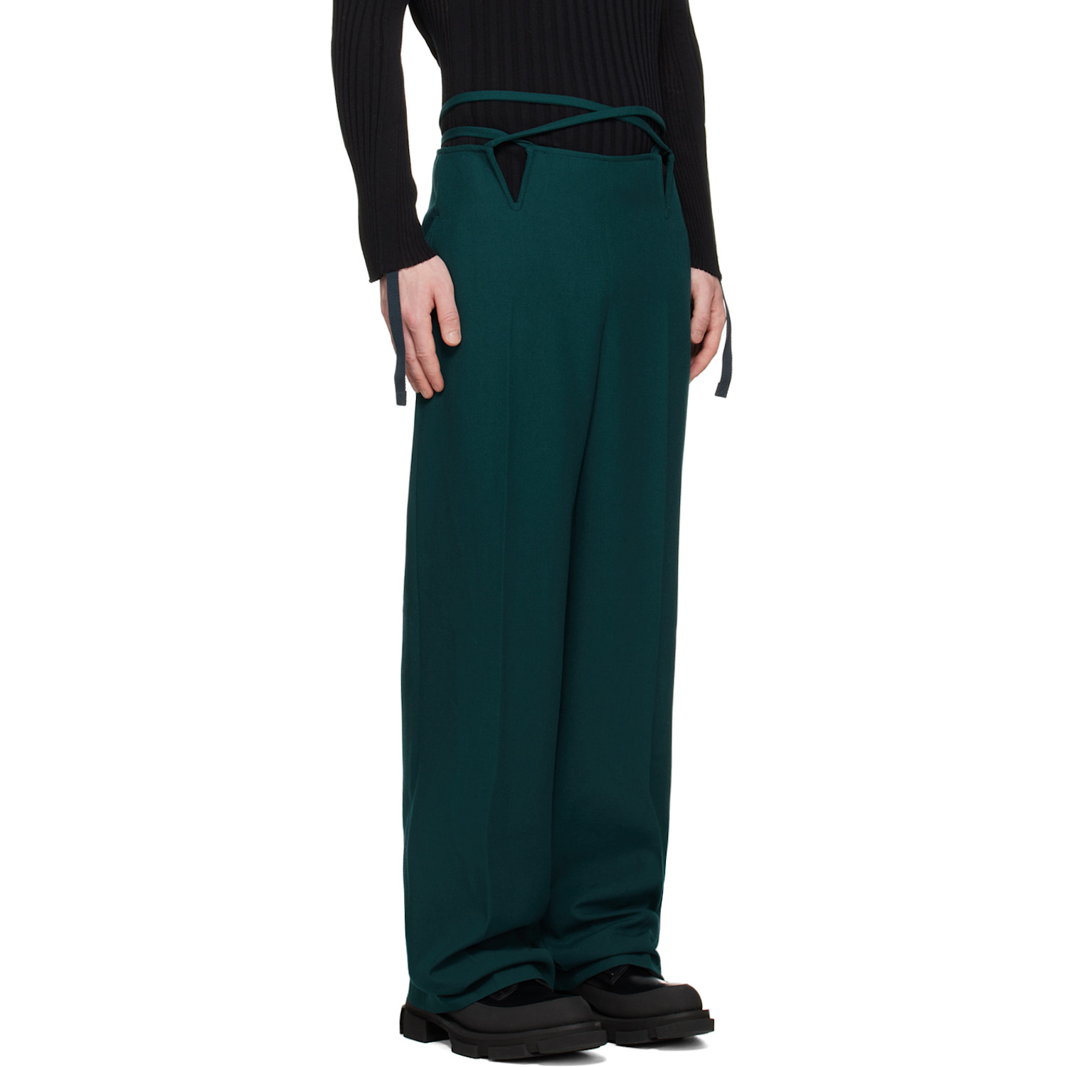  Dion Lee Green V-wire Trousers 