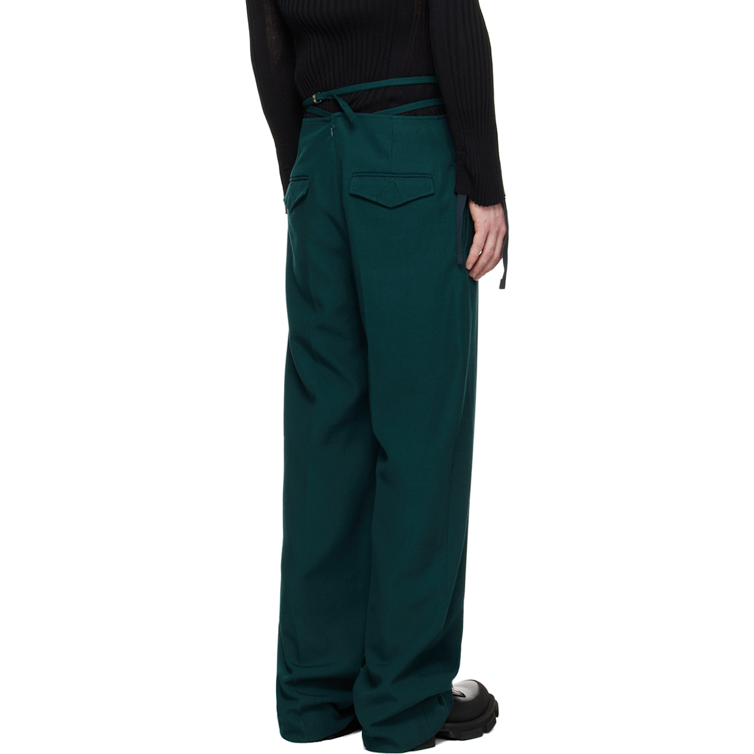 Dion Lee Green V-wire Trousers 