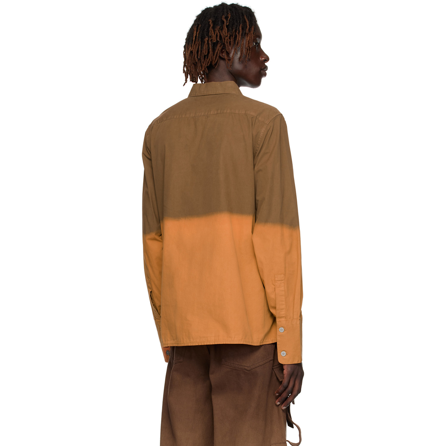 Dion Lee Brown & Orange Sunfade Shirt 