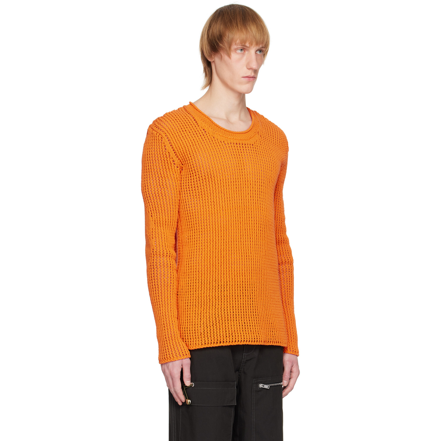  Dion Lee Orange Grid Sweater 