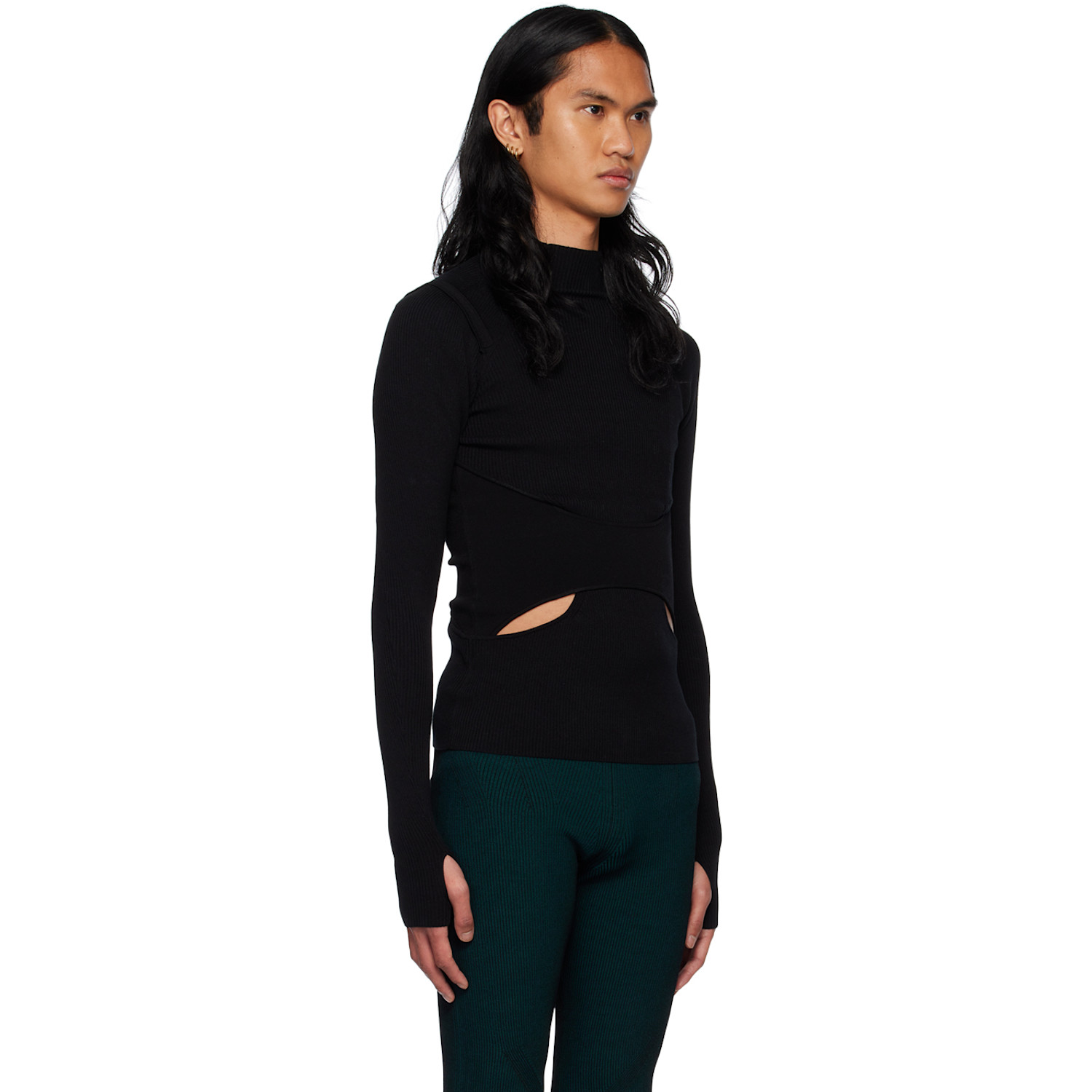  Dion Lee Black Interlink Turtleneck 