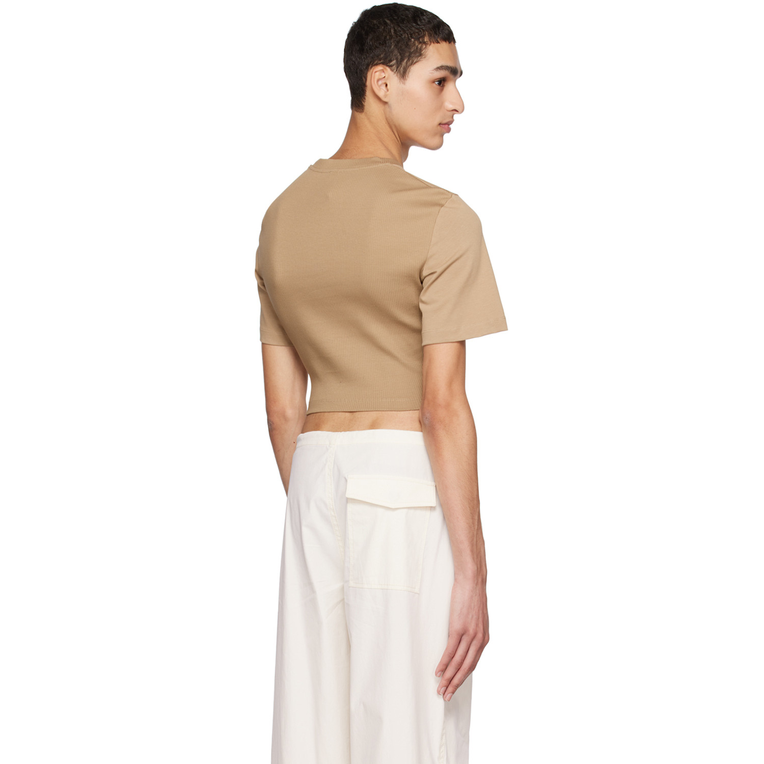  Dion Lee Khaki Corset T-shirt 