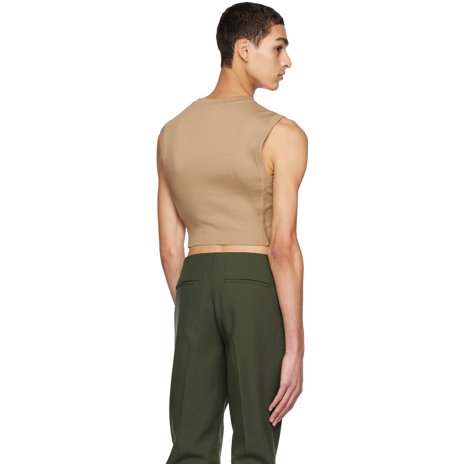  Dion Lee Khaki Corset Tank Top 