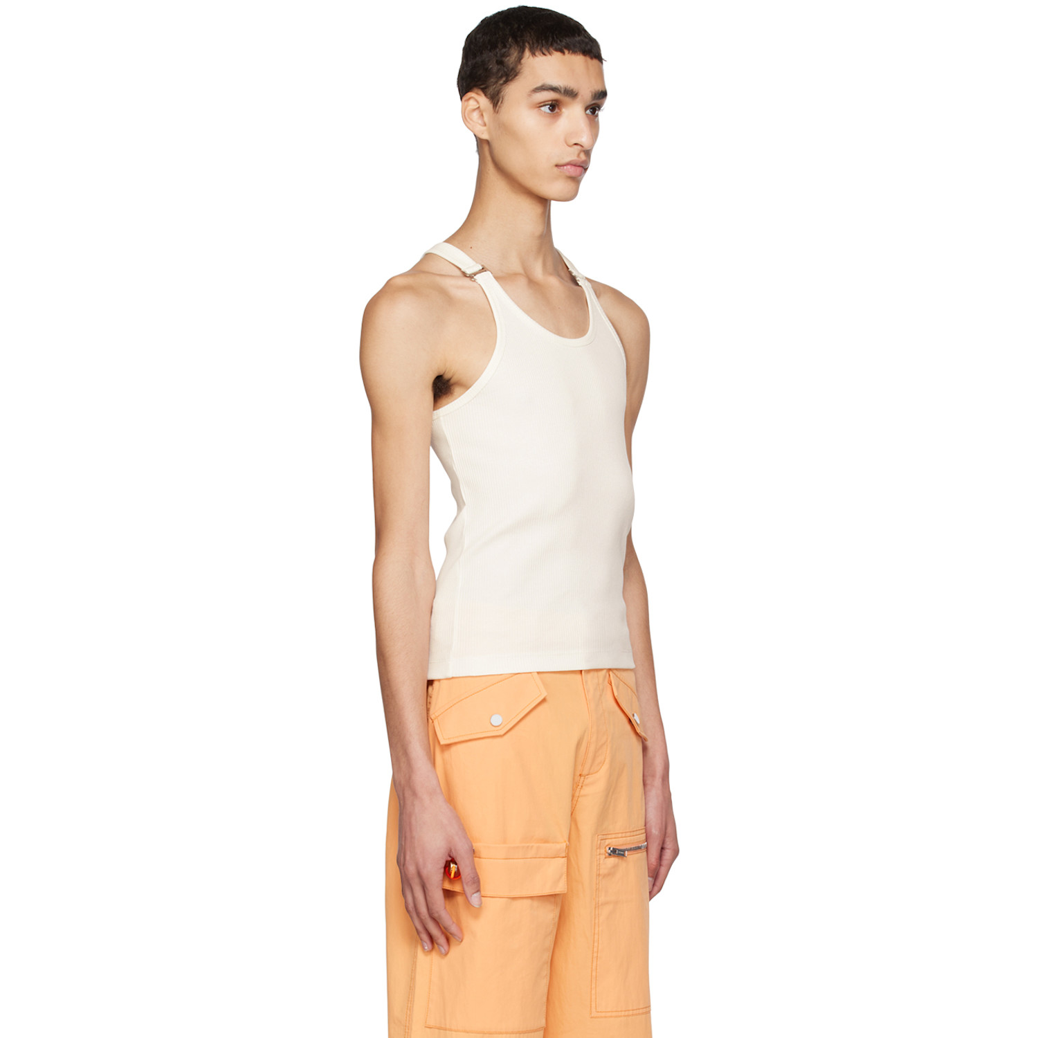  Dion Lee White E-hook Tank Top 