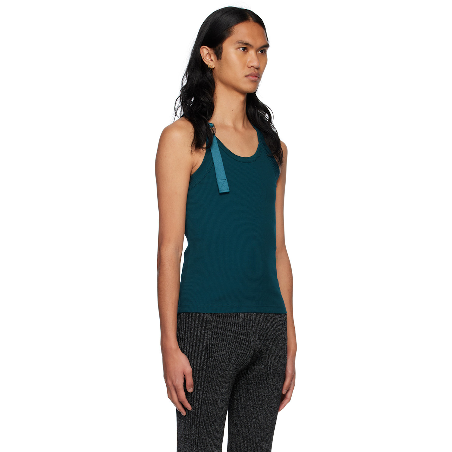  Dion Lee Blue Safety Slider Tank Top 