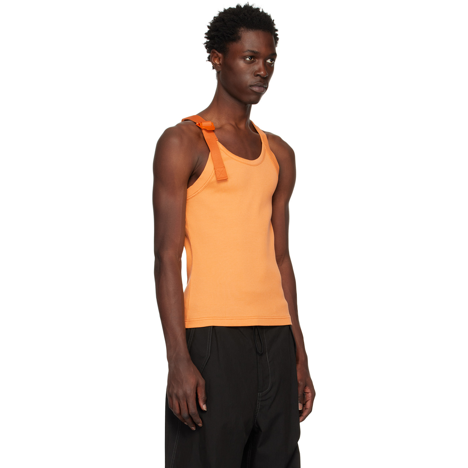  Dion Lee Orange Safety Slider Tank Top 
