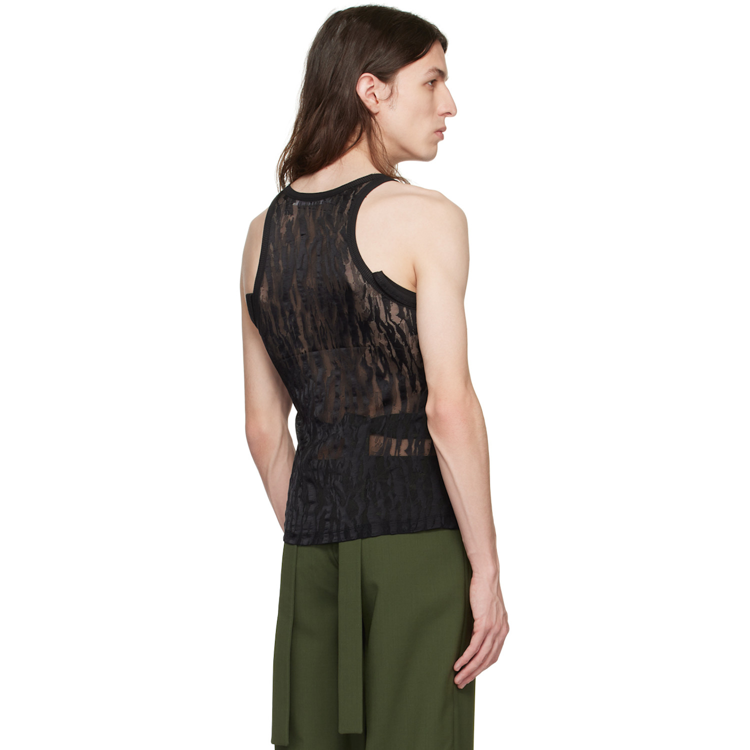 Dion Lee Black Split Tank Top 
