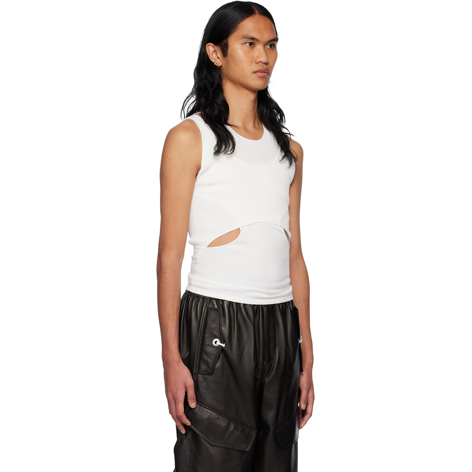  Dion Lee White Interlink Tank Top 