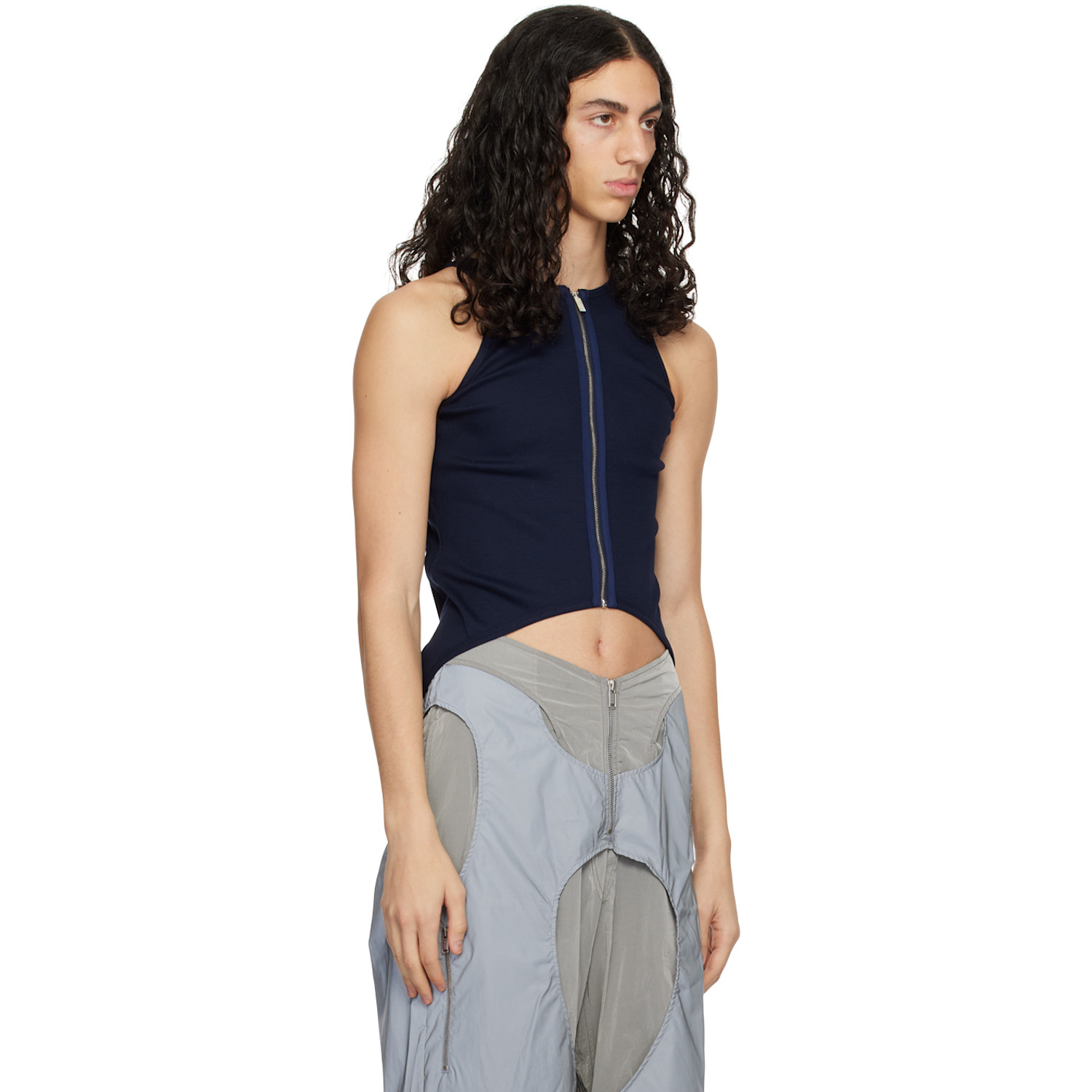  Dion Lee Ssense Exclusive Navy Fin Tank Top 
