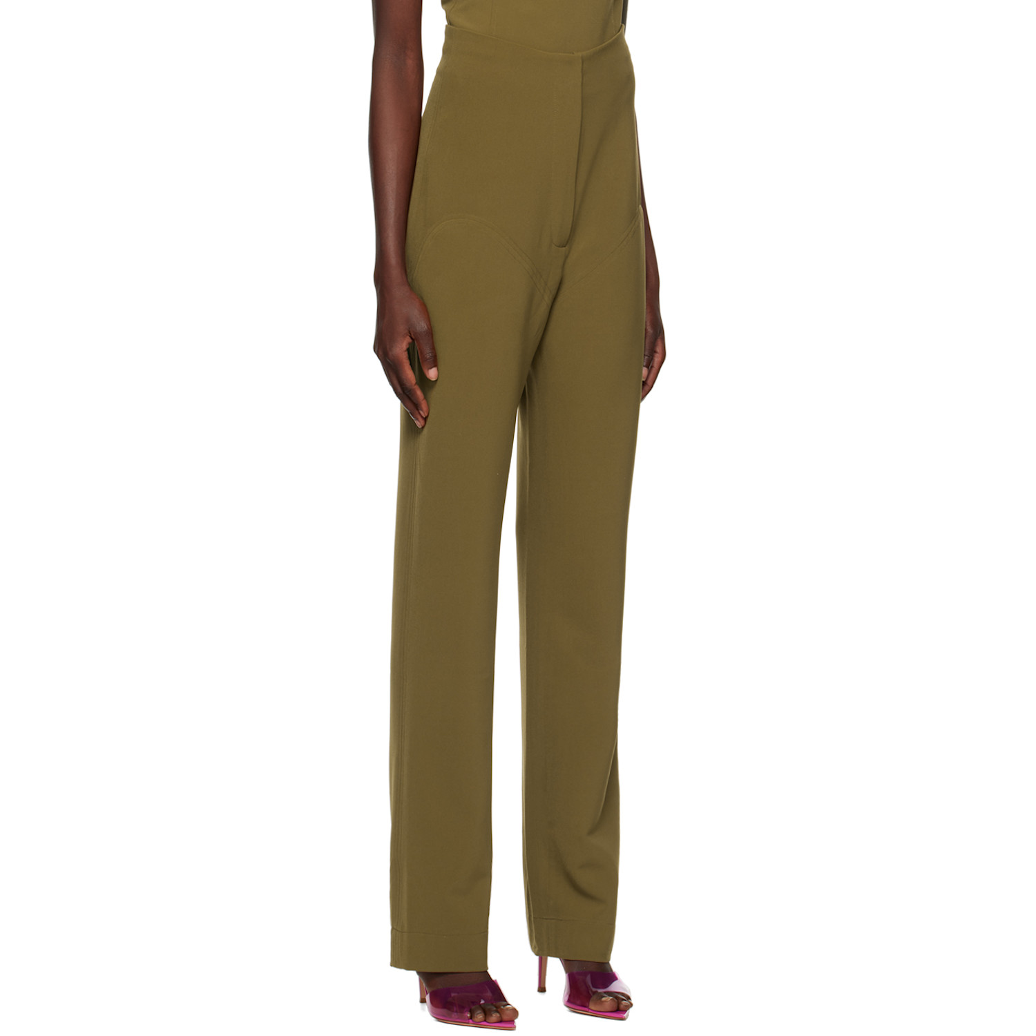  Paris Georgia Taupe Bootleg Trousers 