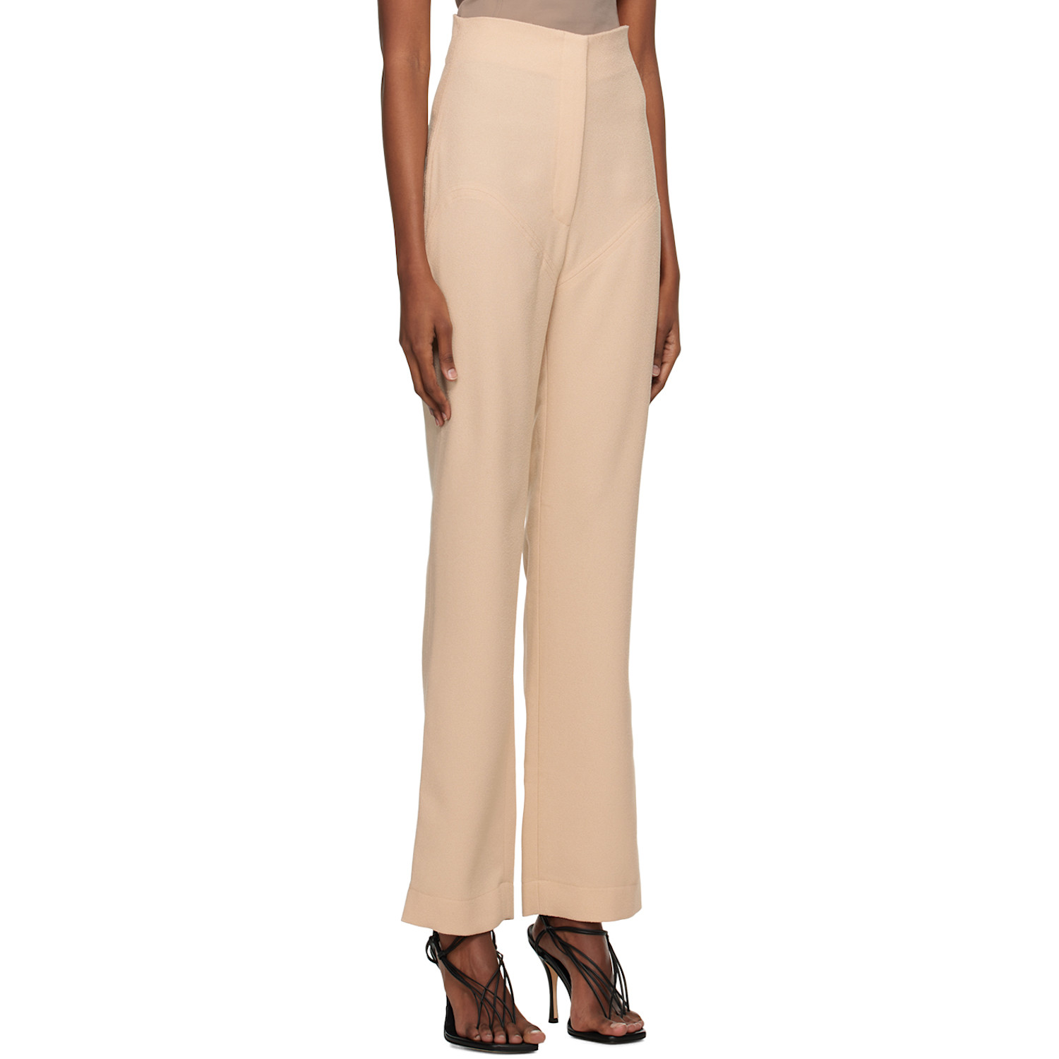  Paris Georgia Ssense Work Capsule – Beige Paneled Trousers 