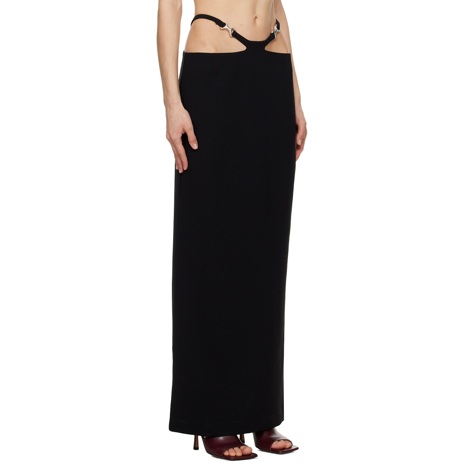  Paris Georgia Ssense Exclusive Black Frida Midi Skirt 