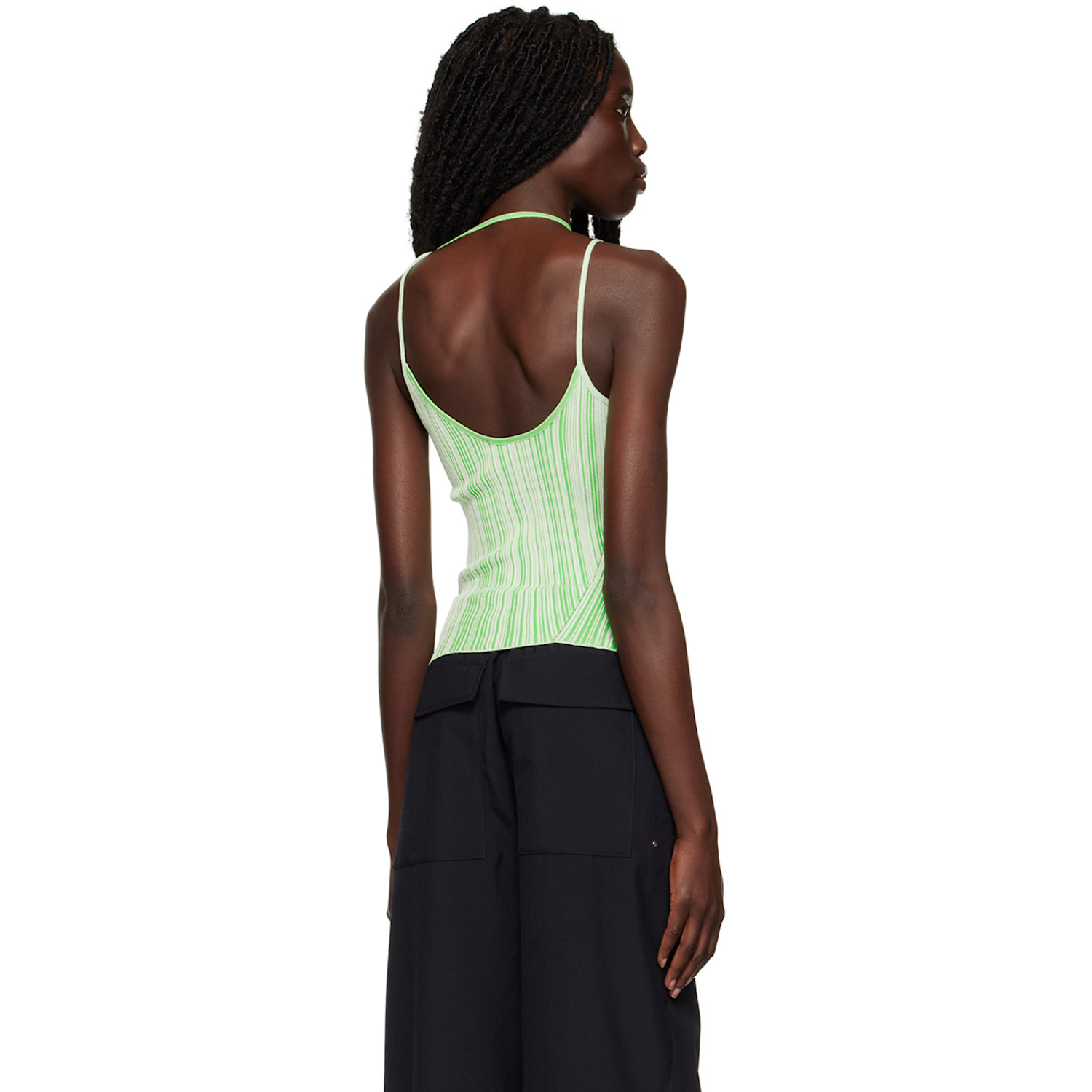  Paris Georgia Green Asymmetric Tank Top 