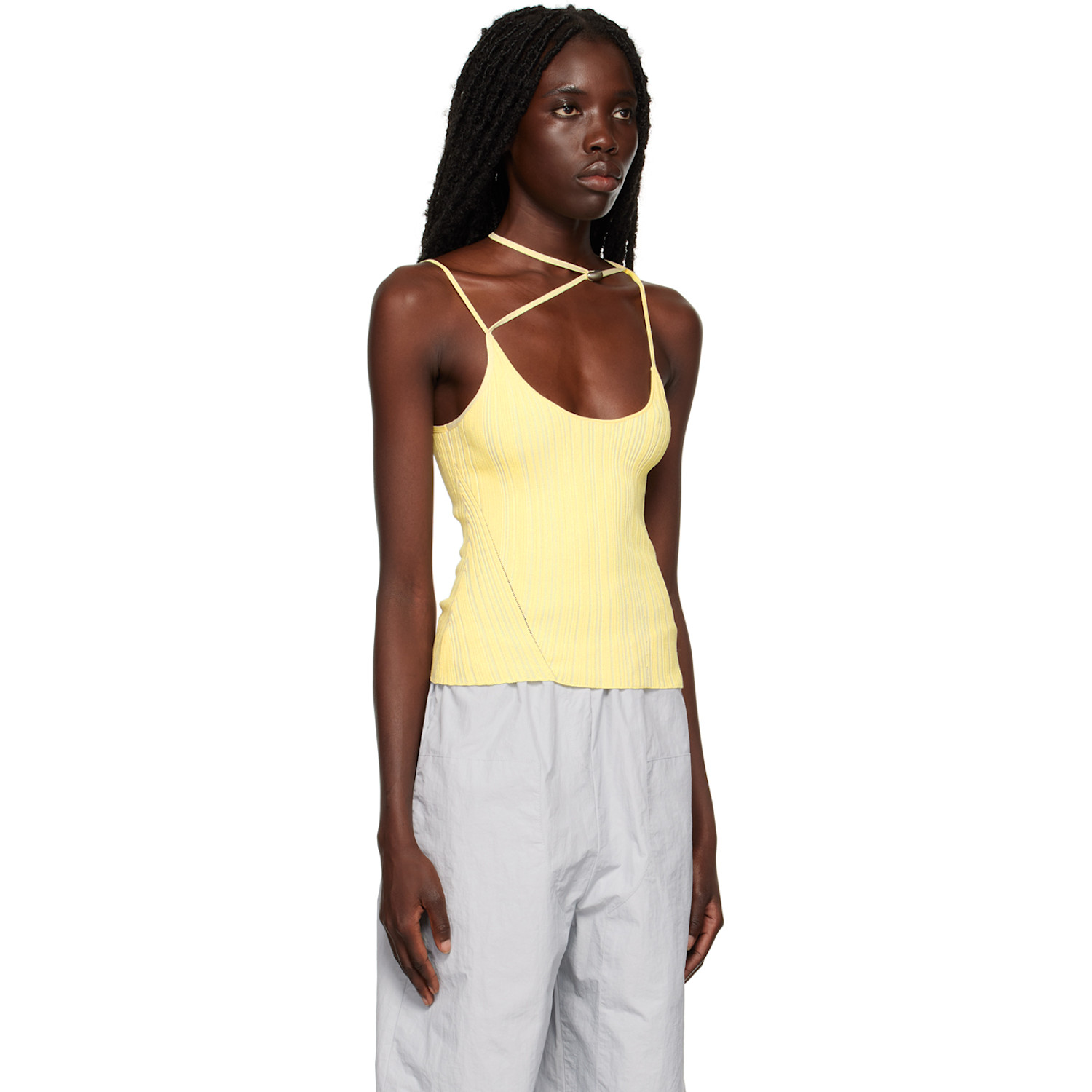  Paris Georgia Yellow Asymmetric Camisole 