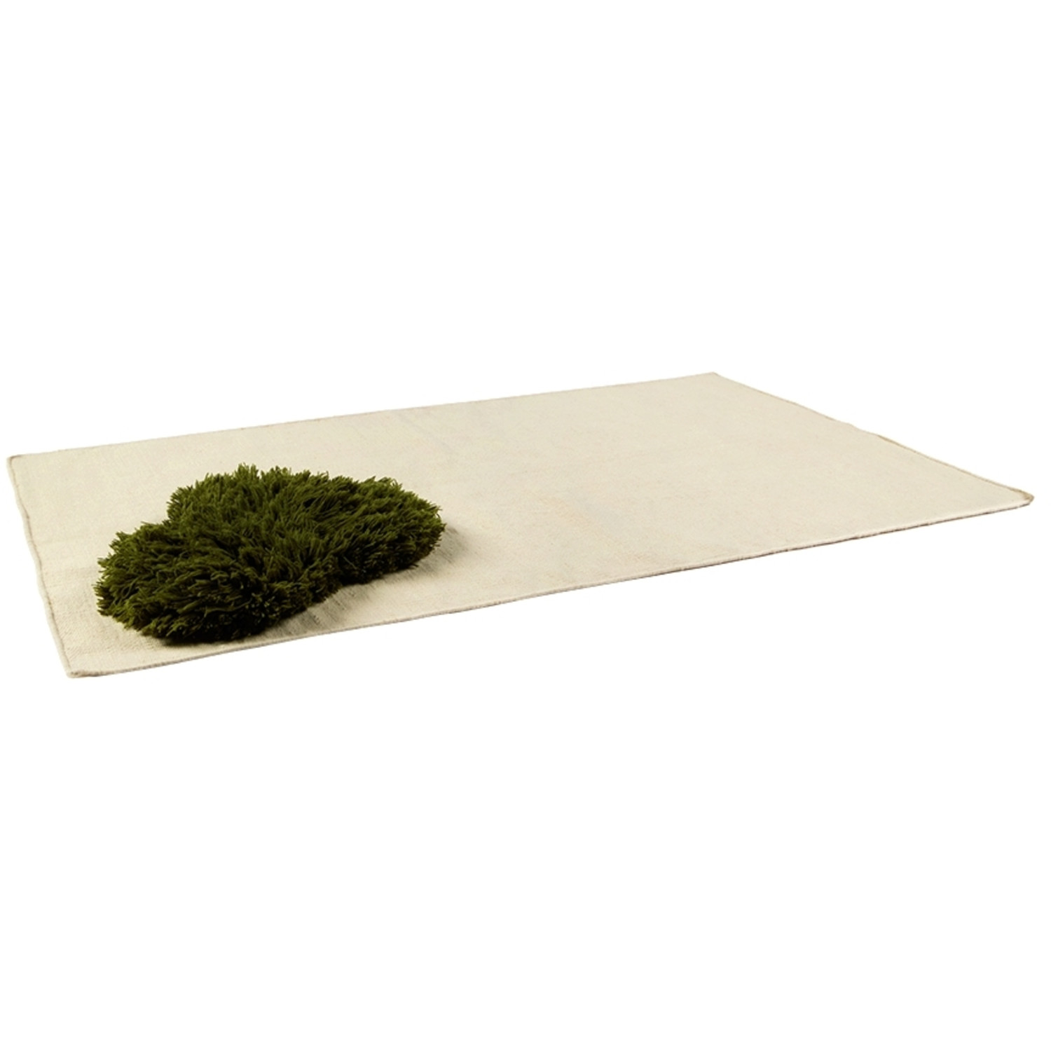  Mush Studios Beige & Green Small Echo Rug 