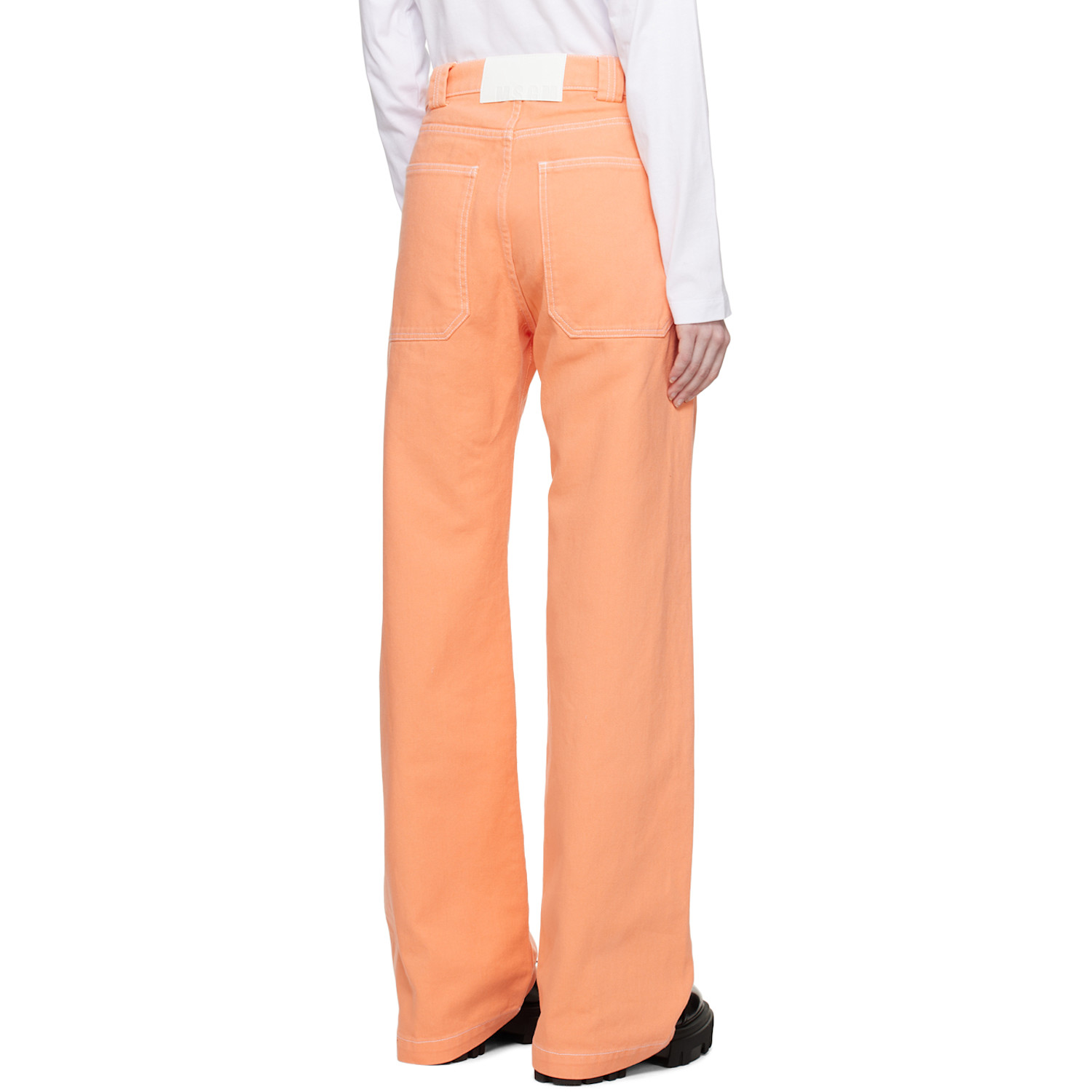 Msgm Orange Baggy Jeans 