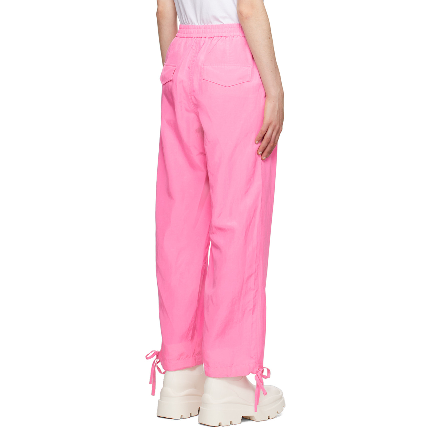  Msgm Pink Drawstring Trousers 