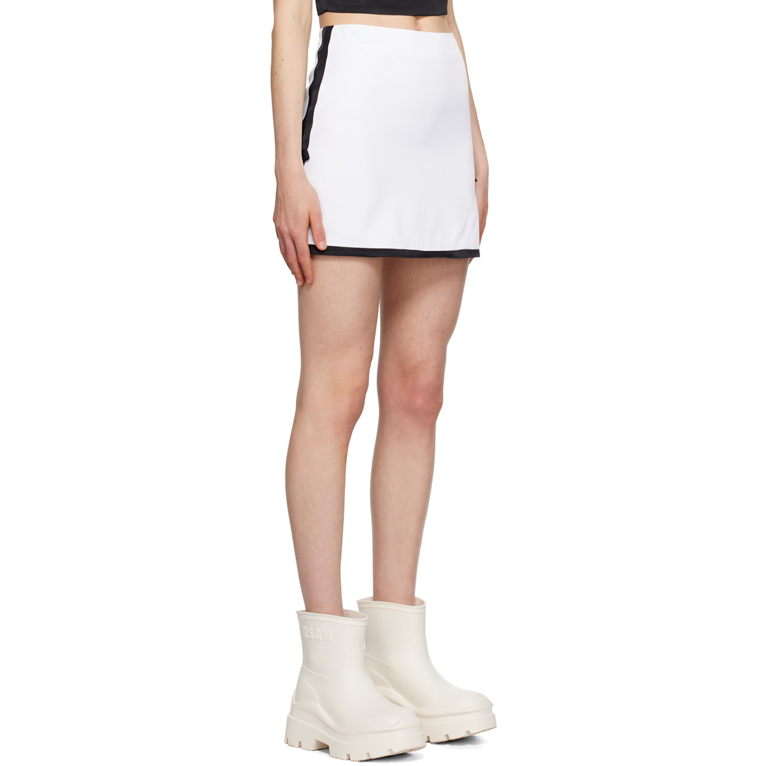  Msgm White Bow Miniskirt 