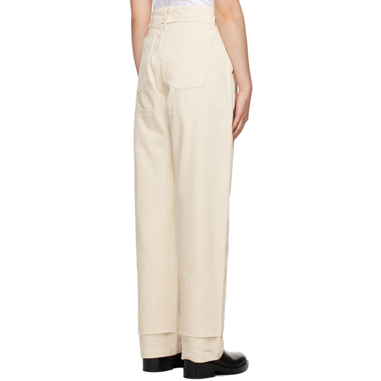  Airei Beige Panel Trousers 