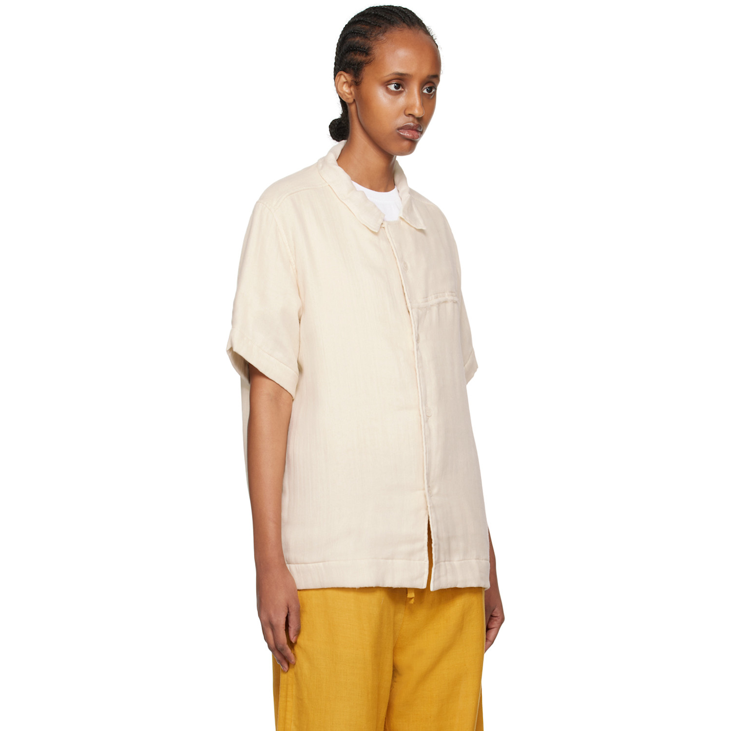  Airei Off-white Raw Edge Shirt 