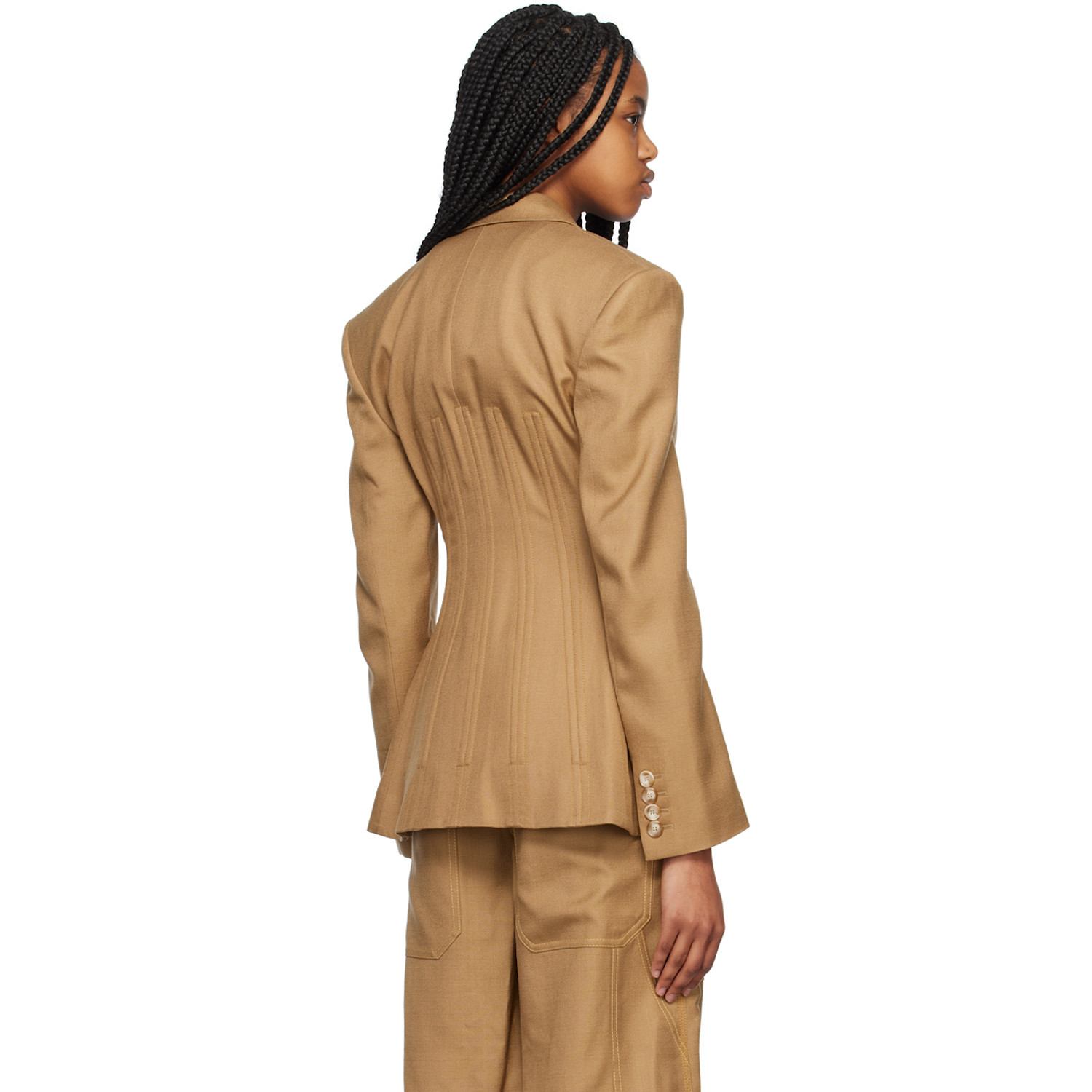  Stella Mccartney Tan Corset Blazer 