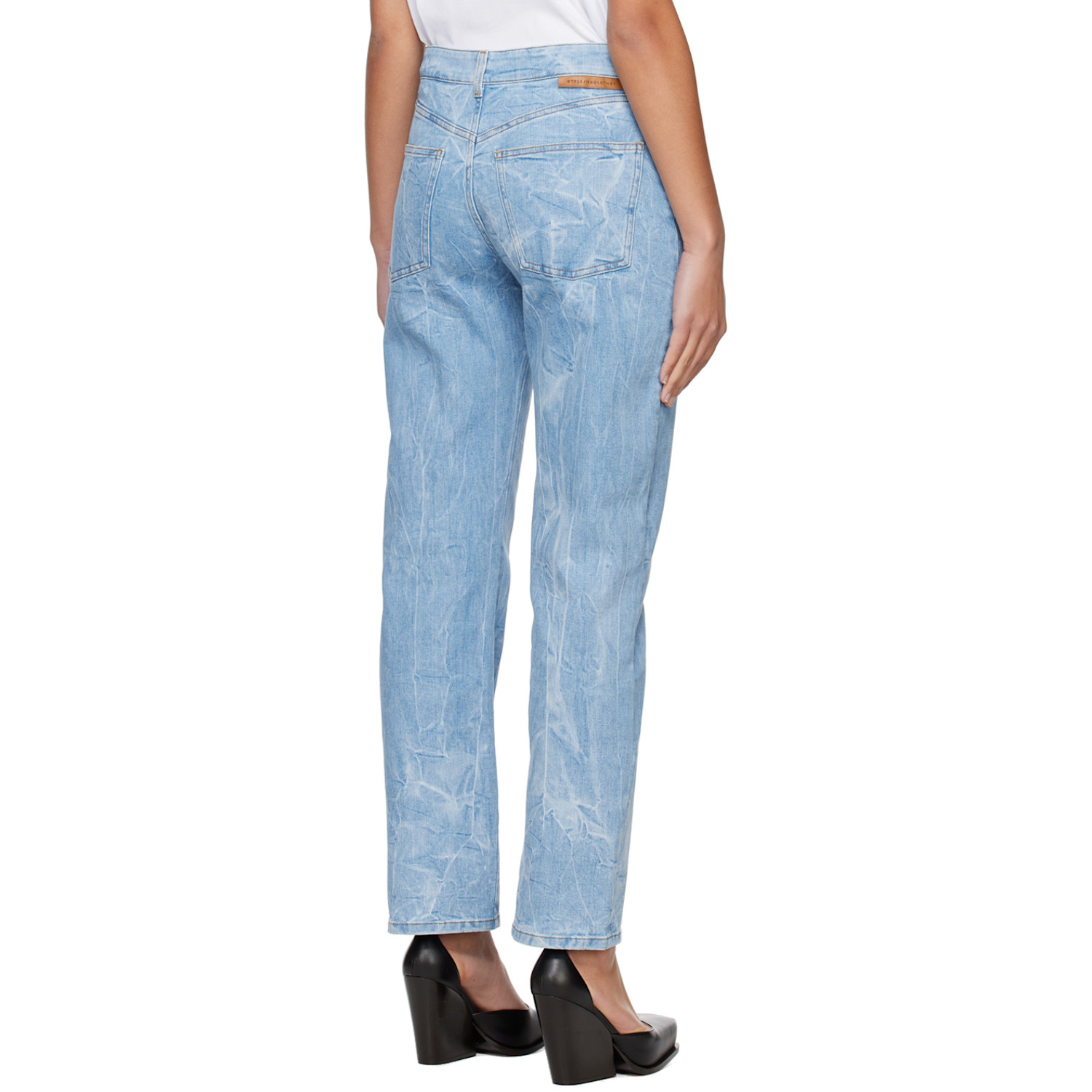  Stella Mccartney Blue Crinkle Wash Jeans 