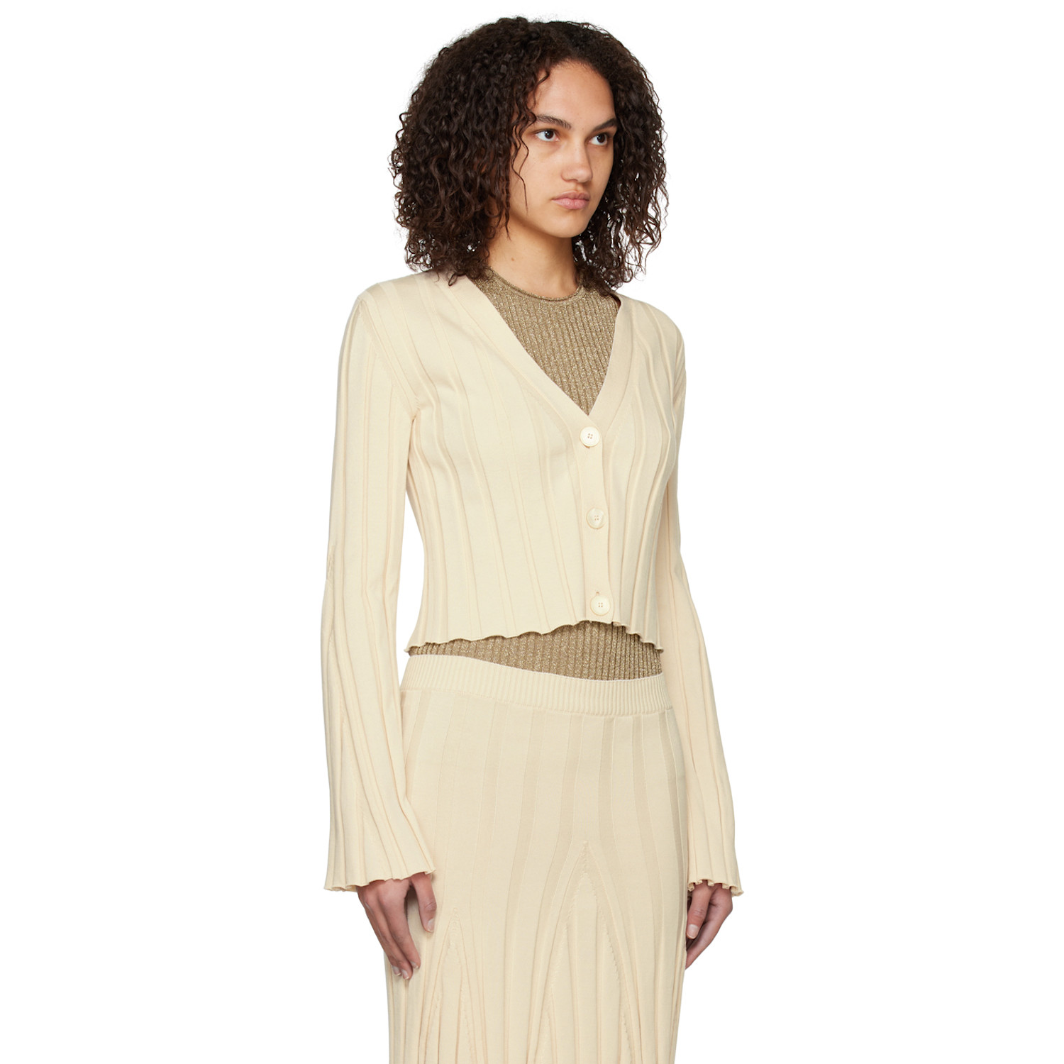 Stella Mccartney Off-white Y-neck Cardigan 