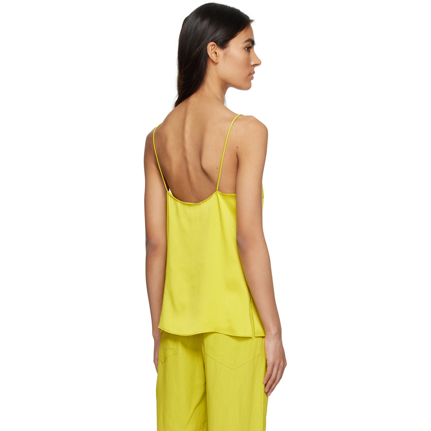  Stella Mccartney Yellow V-neck Tank Top 