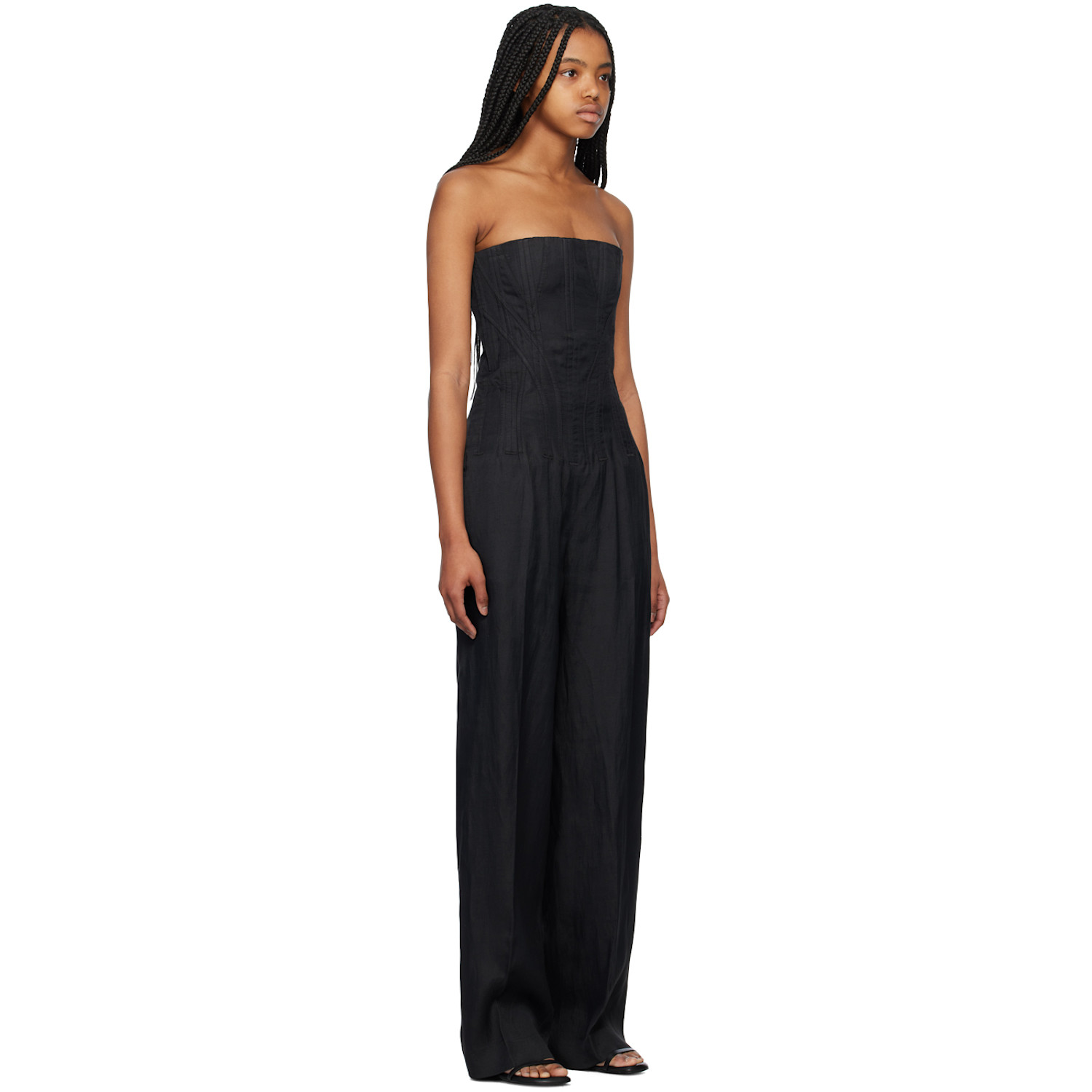  Stella Mccartney Black Corset Jumpsuit 